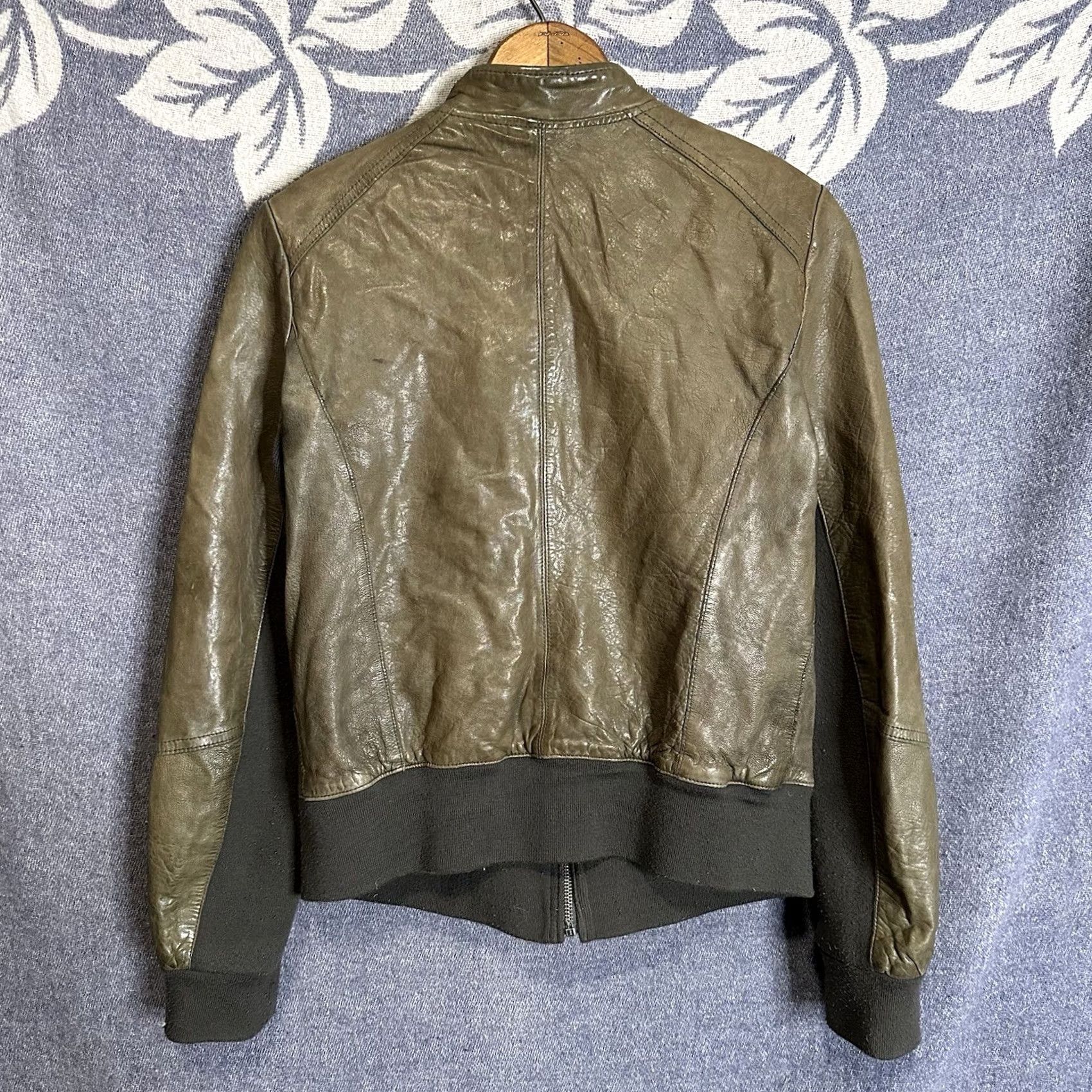 Gap VINTAGE Gap Genuine Leather Cafe Racer Jacket Womens Medium Brown Y2K 90s Motorcycle Biker Size M / US 6-8 / IT 42-44 - 7 Thumbnail
