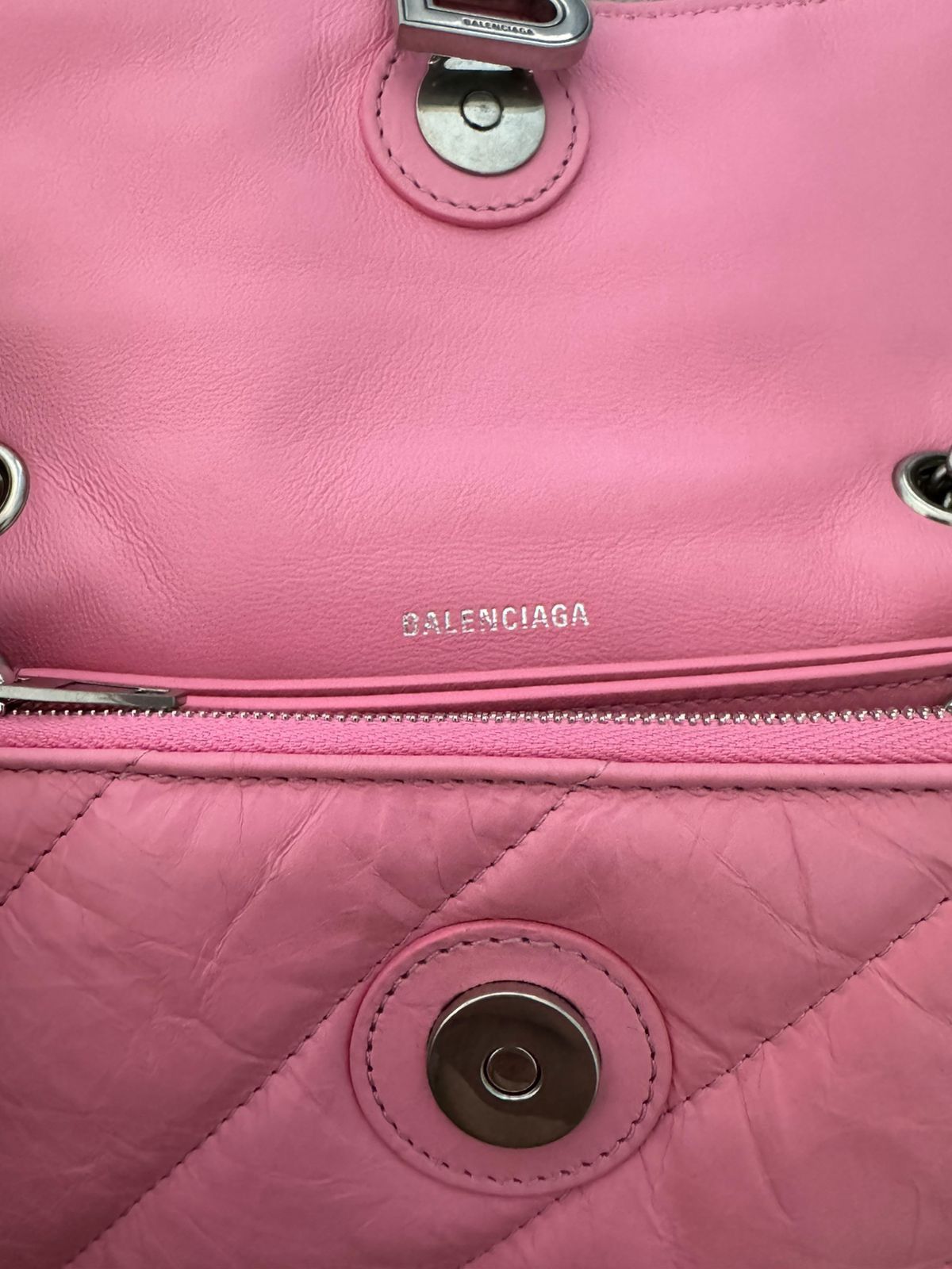 Balenciaga Balenciaga Crush Chained Bag In Pink Size ONE SIZE - 2 Thumbnail