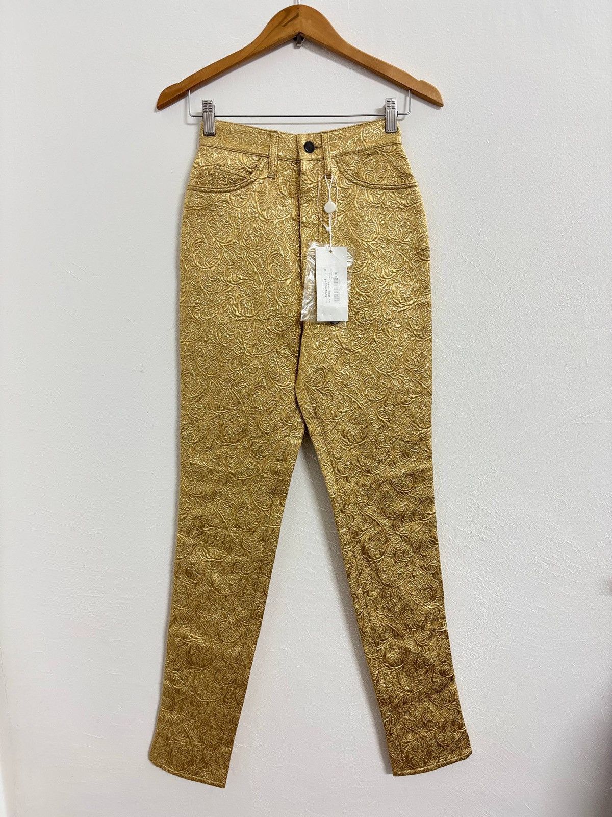 Maison Margiela 2019 Maison Margiela Cotton Silk Brocade Jeans Runway Size 24" / US 00 / IT 34 - 1 Thumbnail