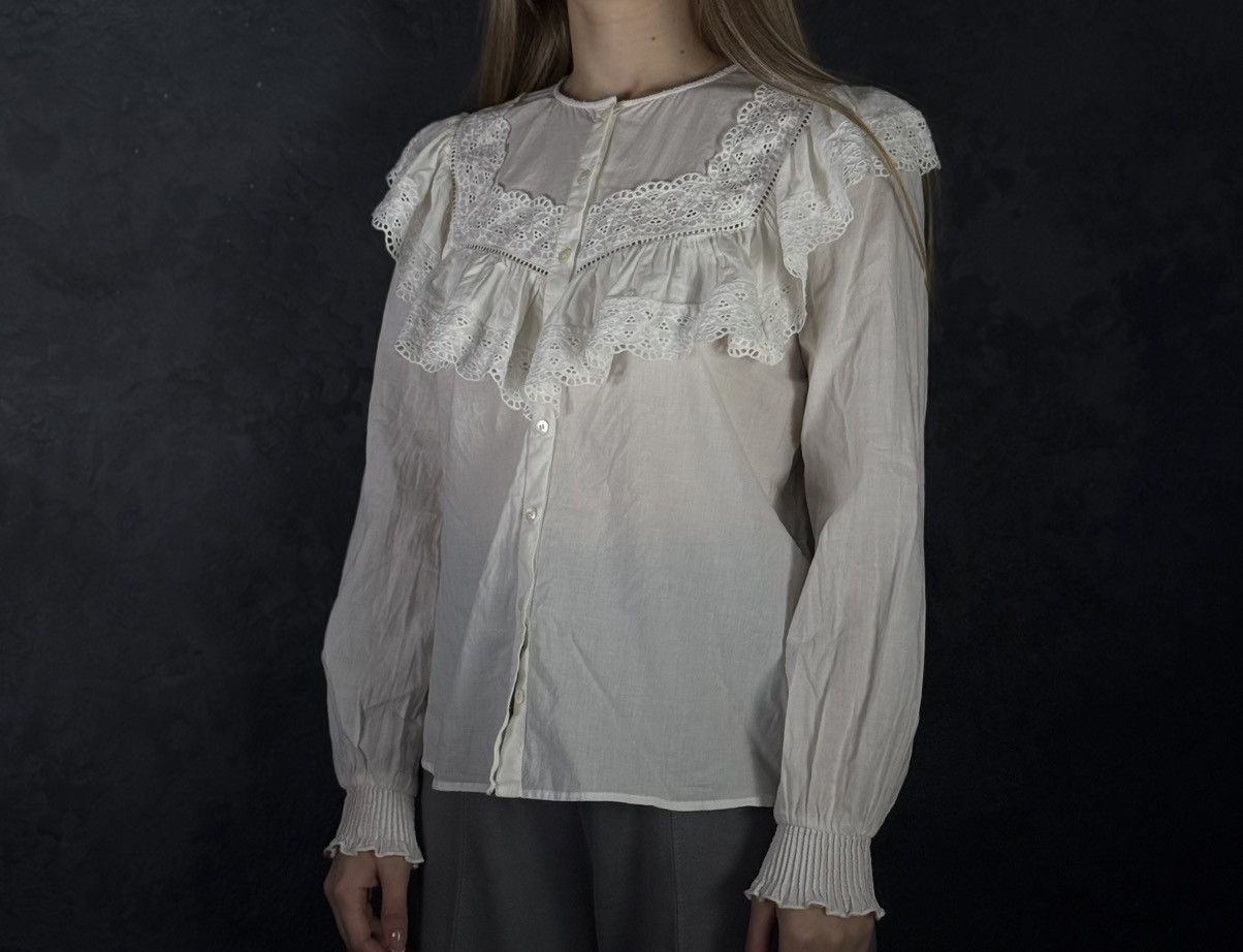 Sezane Womens SEZANE White Cotton Button Shirt Blouse Long Sleeve Size XS / US 0-2 / IT 36-38 - 1 Thumbnail