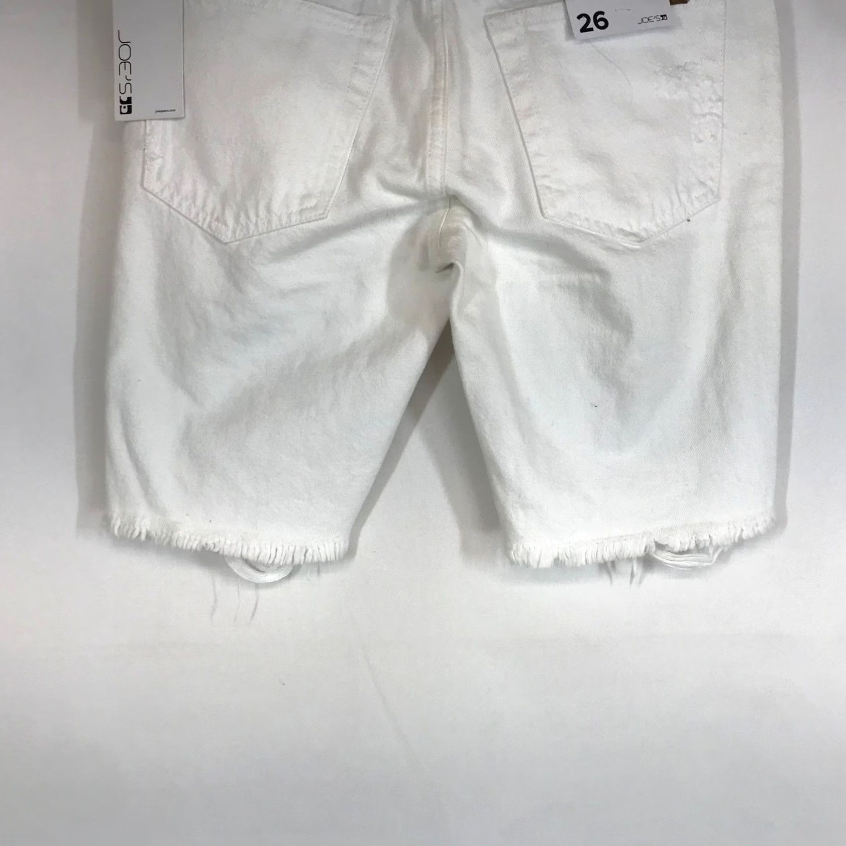 Vintage VINTAGE JOE'S JEANS Sonora White Distressed Denim Cut Off Shorts 26 Size 26" / US 2 / IT 38 - 6 Thumbnail