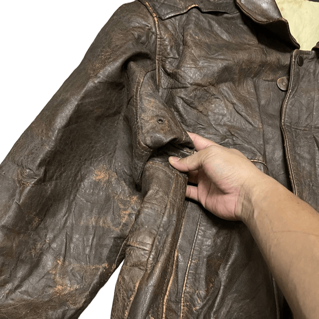 Leather Vintage Skelly Aero Dynamic Gasoline Cuir Leather Jacket Size US L / EU 52-54 / 3 - 5 Thumbnail