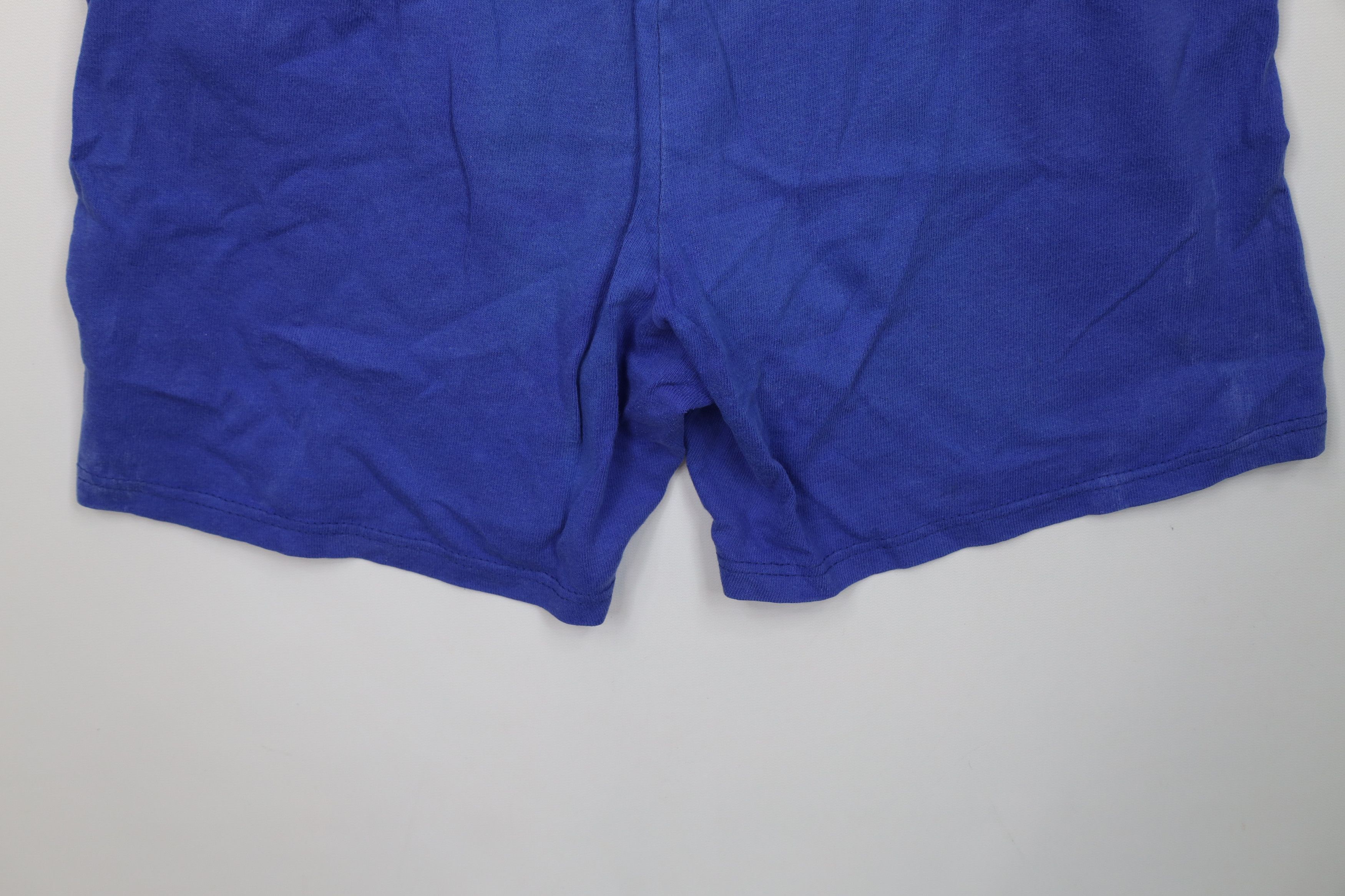 Champion Vintage 90s Champion Spell Above Knee Shorts Blue Cotton USA Size US 32 / EU 48 - 14 Thumbnail