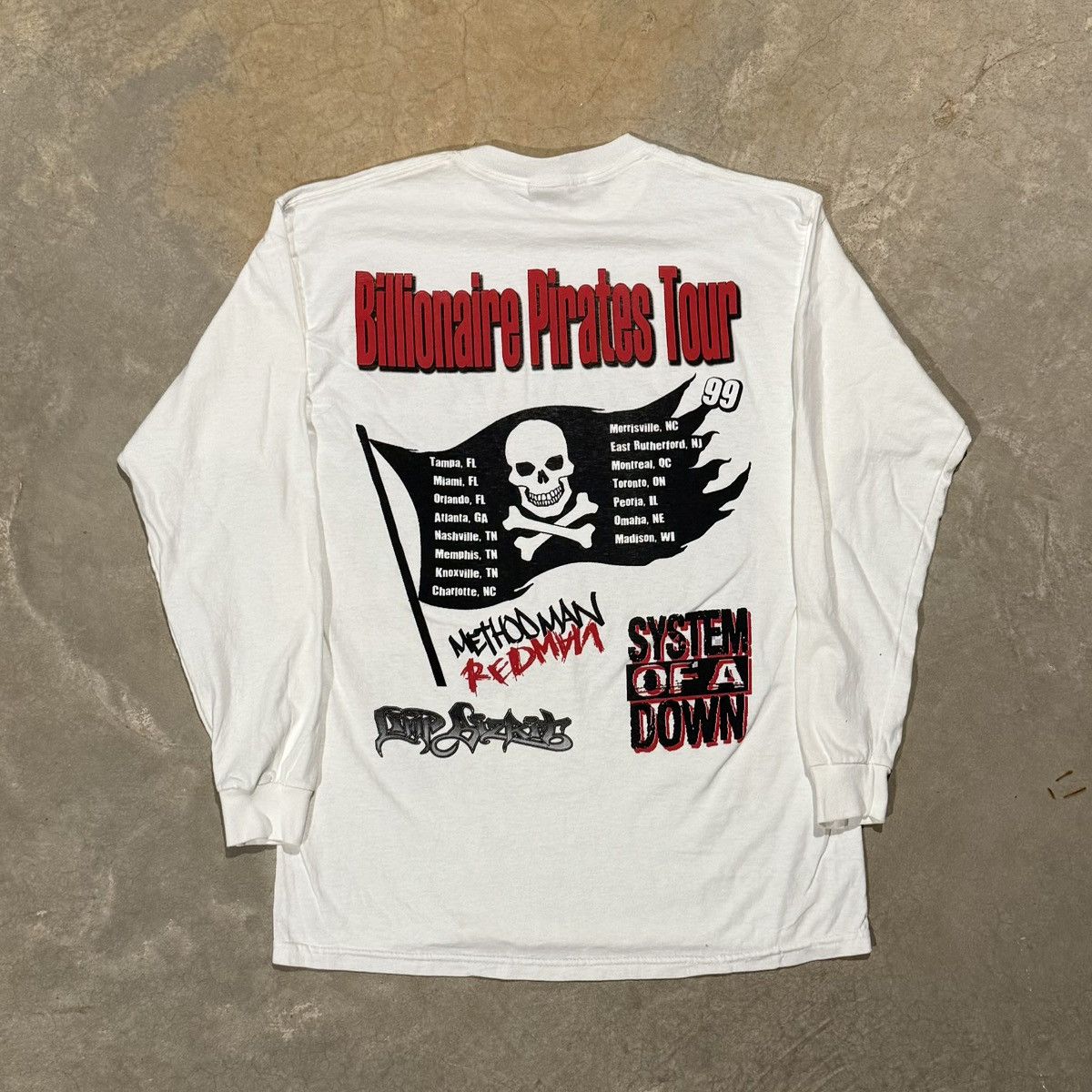 Vintage Vtg 1999 Billionaire Pirates Limp Bizkit Method Man Tour Tee Size US L / EU 52-54 / 3 - 5 Thumbnail
