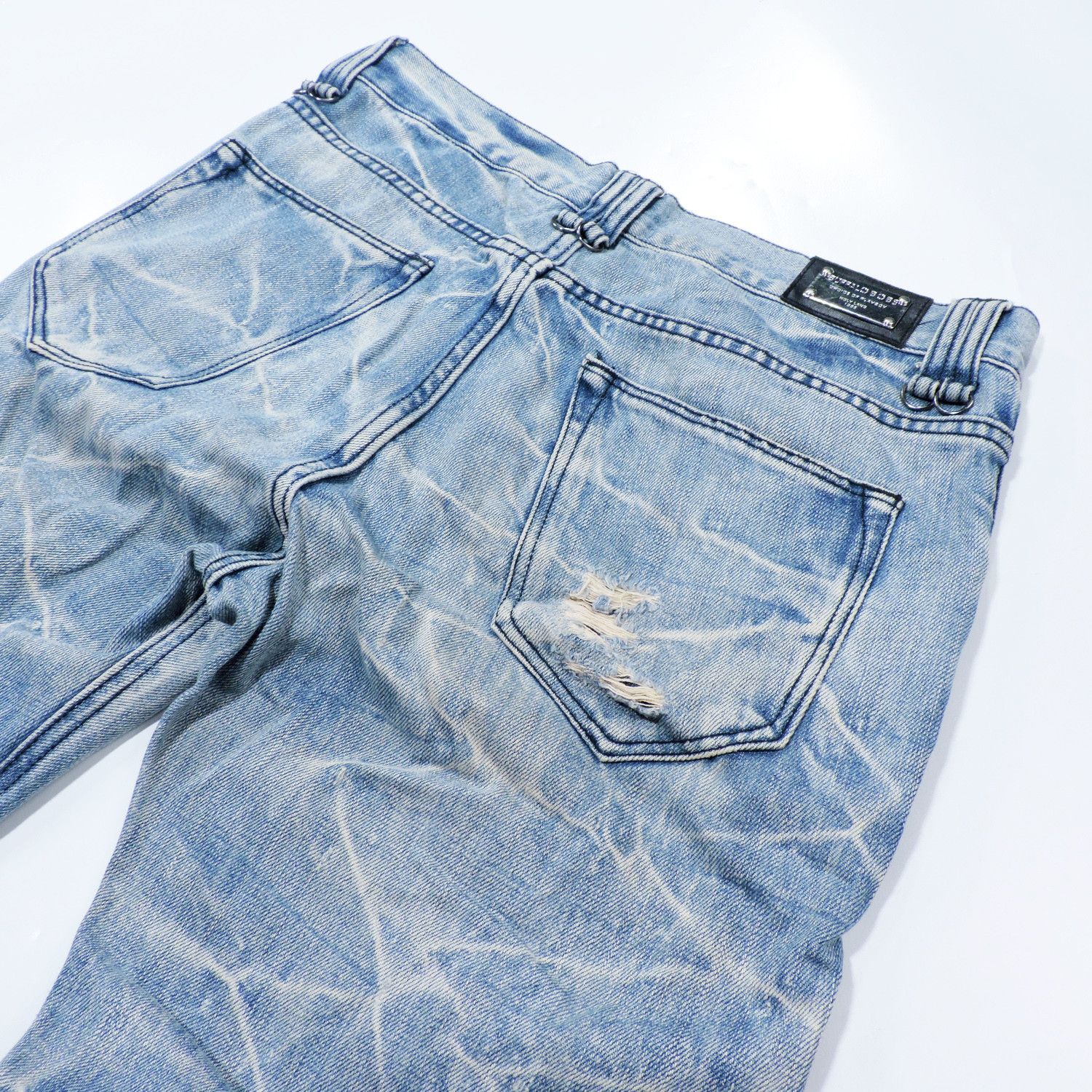 BUFFALO BOBS BUFFALO BOBS DISTRESSED DIAMOND MARKS DENIM LONG PANTS Size US 31 - 14 Thumbnail