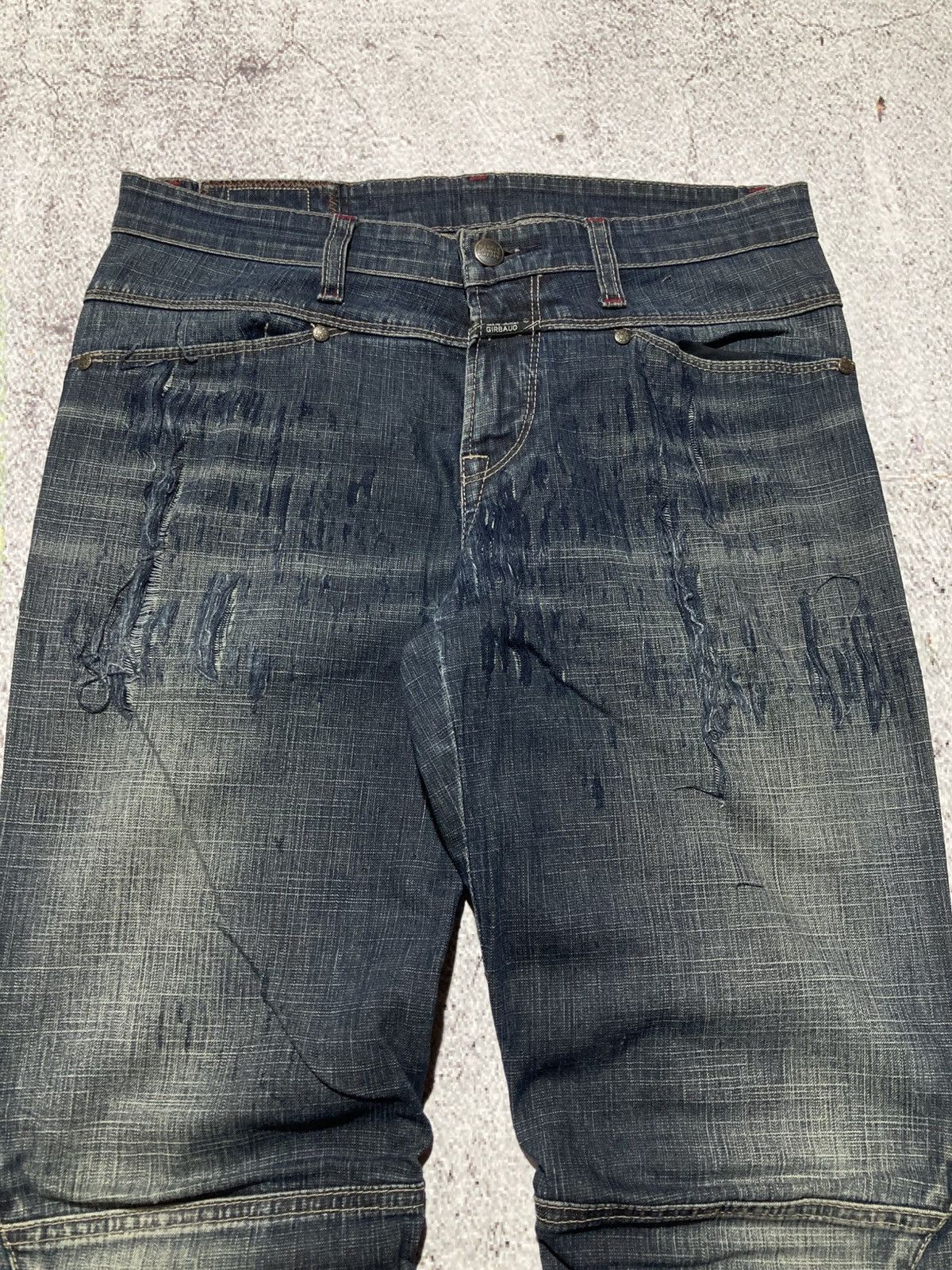 Marithe + Francois Girbaud 2000s Marithe + Francois Girbaud Distressed Bootcut Jeans Size US 28 / EU 44 - 5 Thumbnail
