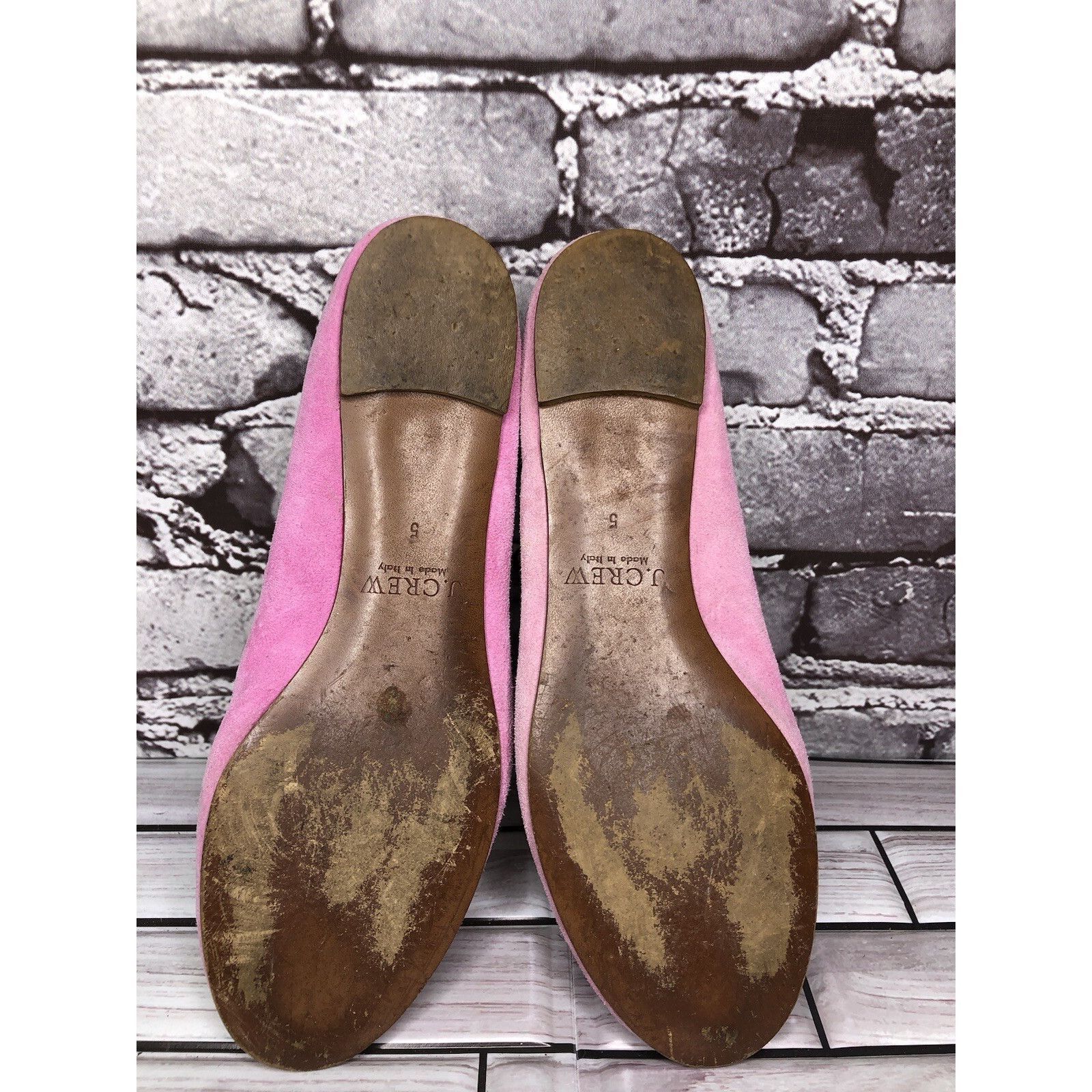 J.Crew J.CREW Pink Suede Leather Blue Scalloped Ballet Flats Shoes Size US 5 / IT 35 - 13 Thumbnail