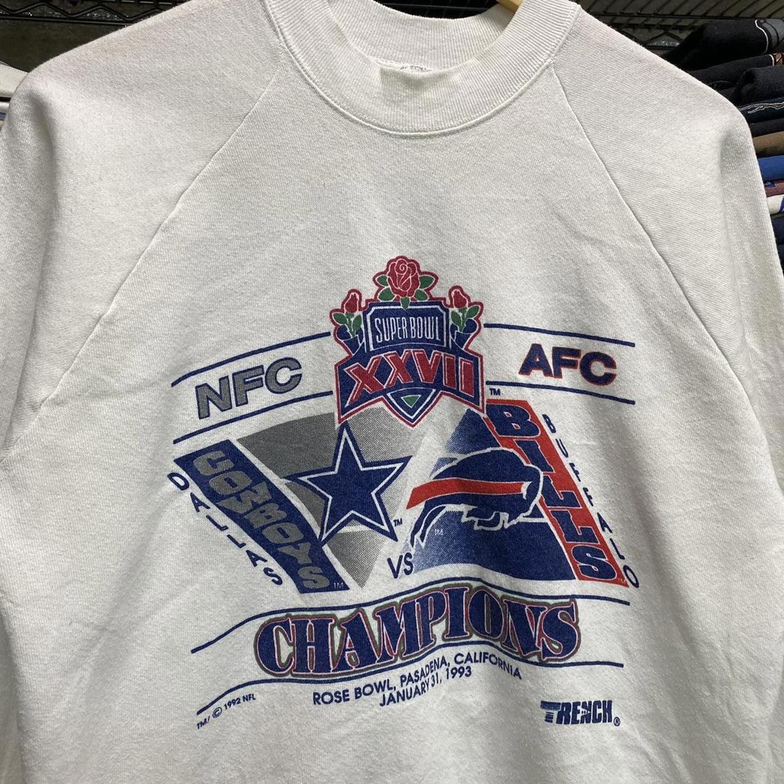 NFL super bowl XXVII 1993 Dallas cowboys vs Buffalo bills Size US L / EU 52-54 / 3 - 2 Thumbnail