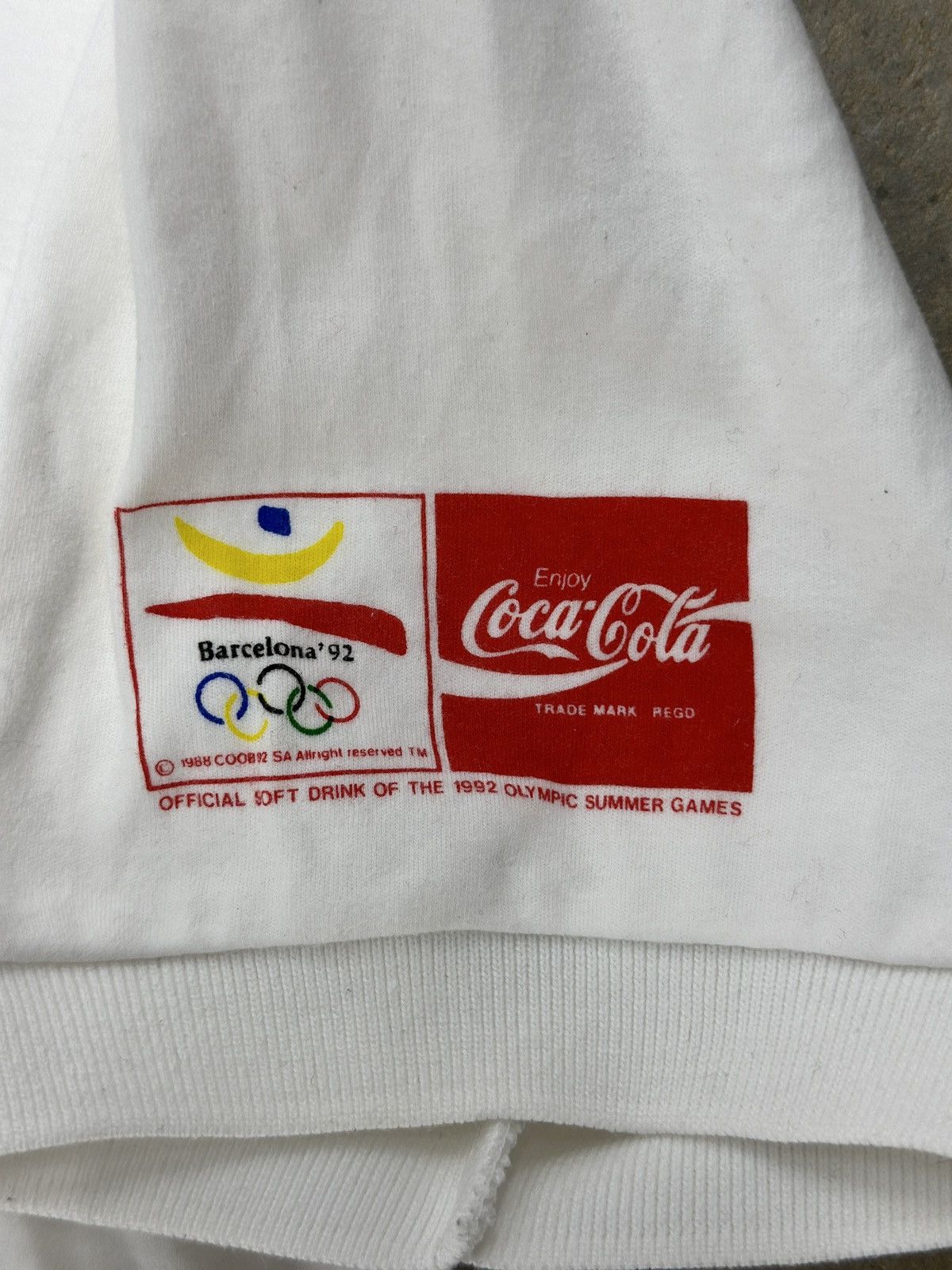 USA Olympics VTG 1992 Barcelona Olympics Coca-Cola Sponsor Polo Size US M / EU 48-50 / 2 - 3 Thumbnail