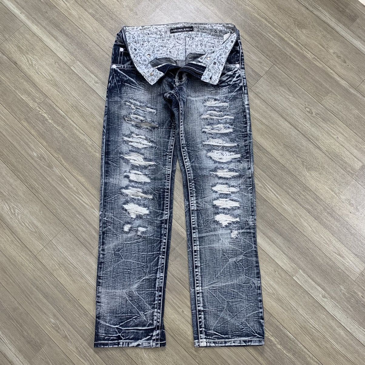 If Six Was Nine × Japanese Brand × Le Grande Bleu (L.G.B.) CRAZY Y2K Original Jeans Distressed Faded Acid Wash Jeans Size US 28 / EU 44 - 2 Thumbnail