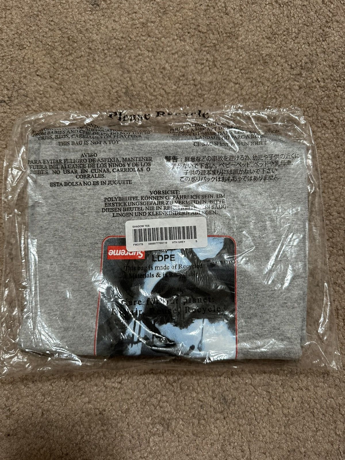 Supreme Supreme Shadow Tee Size US S / EU 44-46 / 1 - 3 Thumbnail