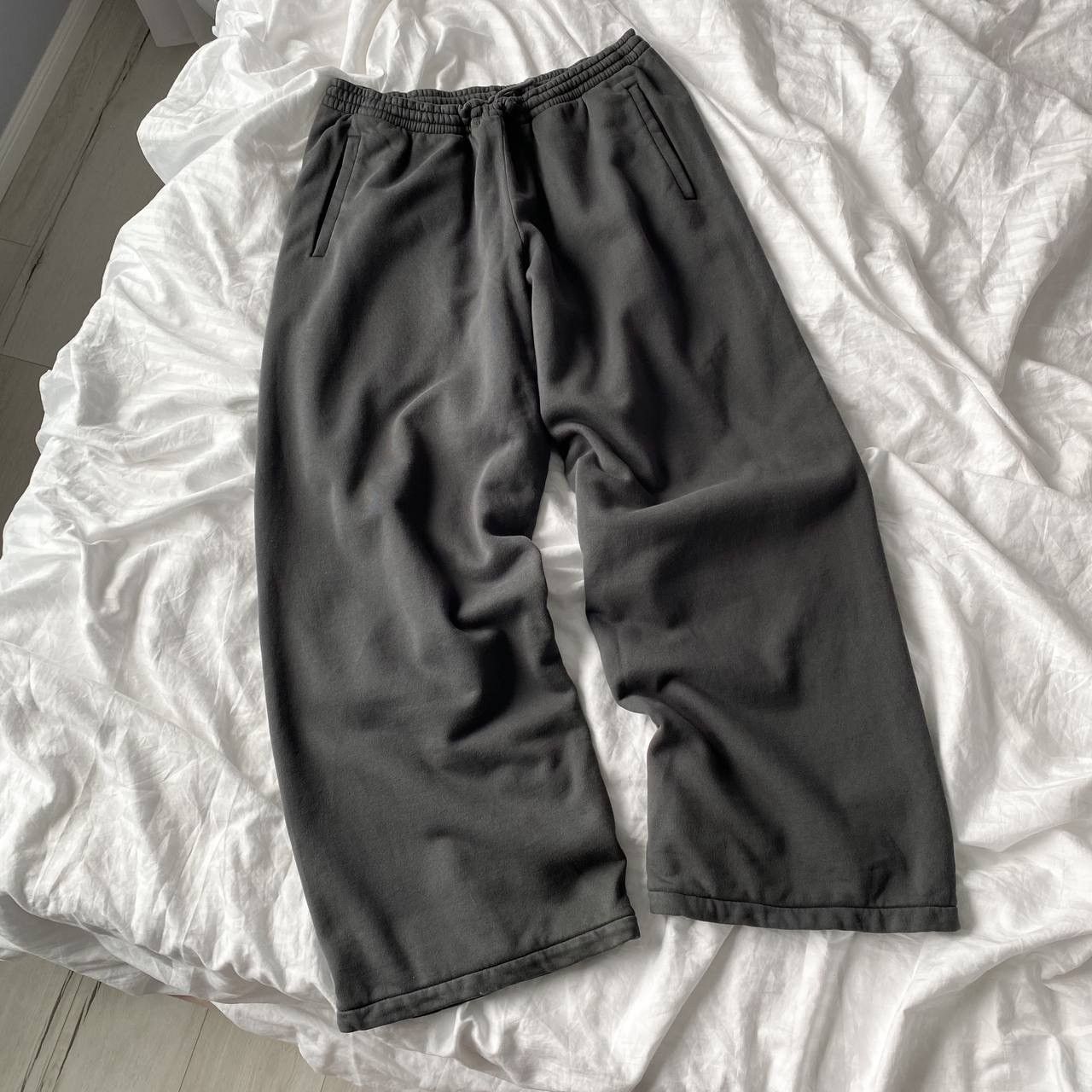 image of Yeezy X Gap By Balenciaga Black Dark Grey Pants, Men's (Size 36)