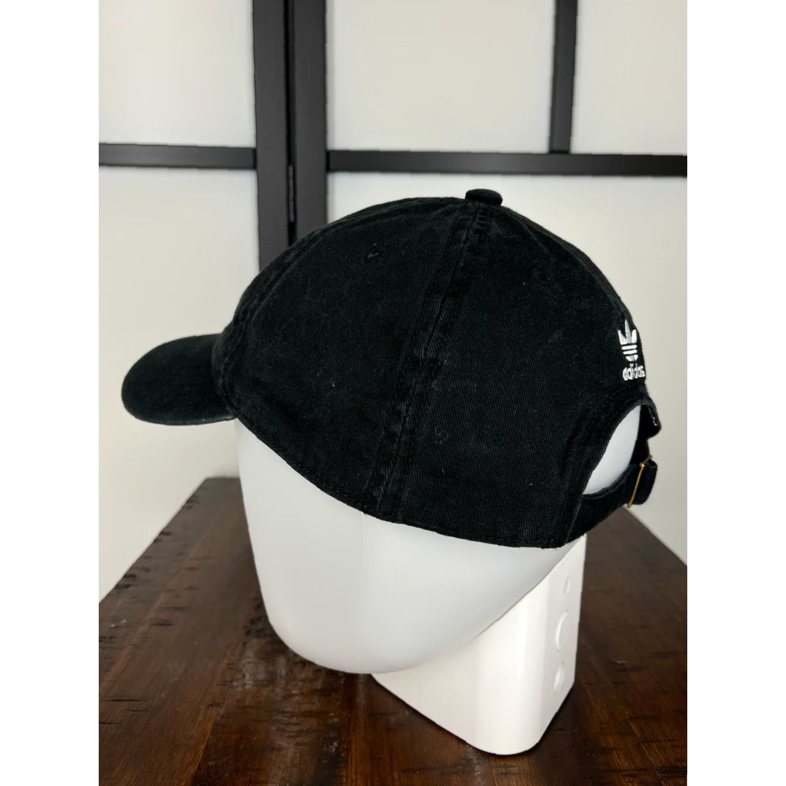Adidas Adidas Hat Cap Adjustable One Size Black Cotton Twill Embroidered Trefoil Baseball Cap Mens Hat Size ONE SIZE - 5 Thumbnail