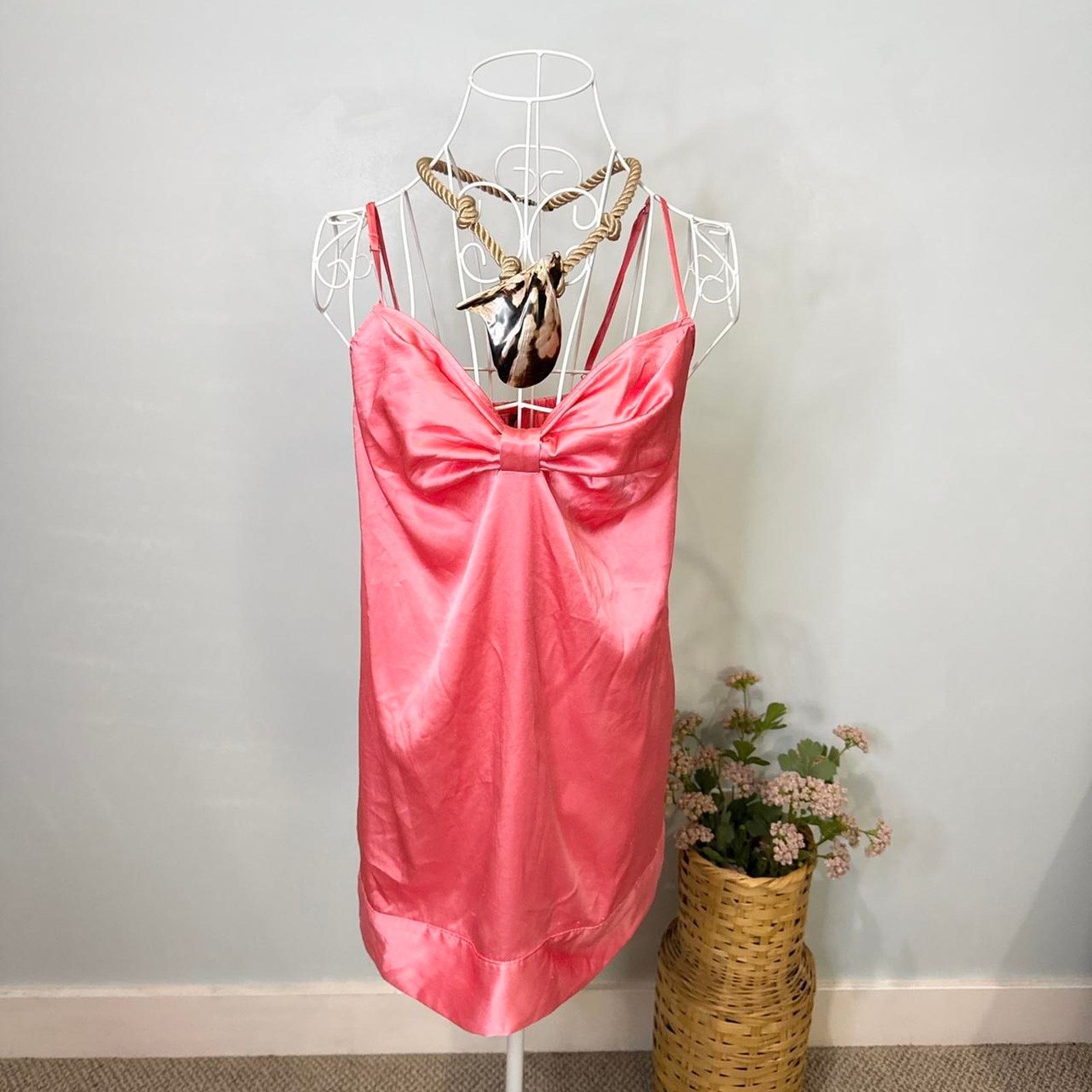 Victoria's Secret Vintage y2k hot pink slip dress Size S / US 4 / IT 40 - 3 Thumbnail