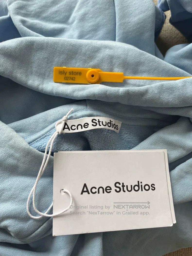 Acne Studios Acne Studios Front Logo Pullover Hoodie - Light Blue Size XS / US 0-2 / IT 36-38 - 5 Thumbnail