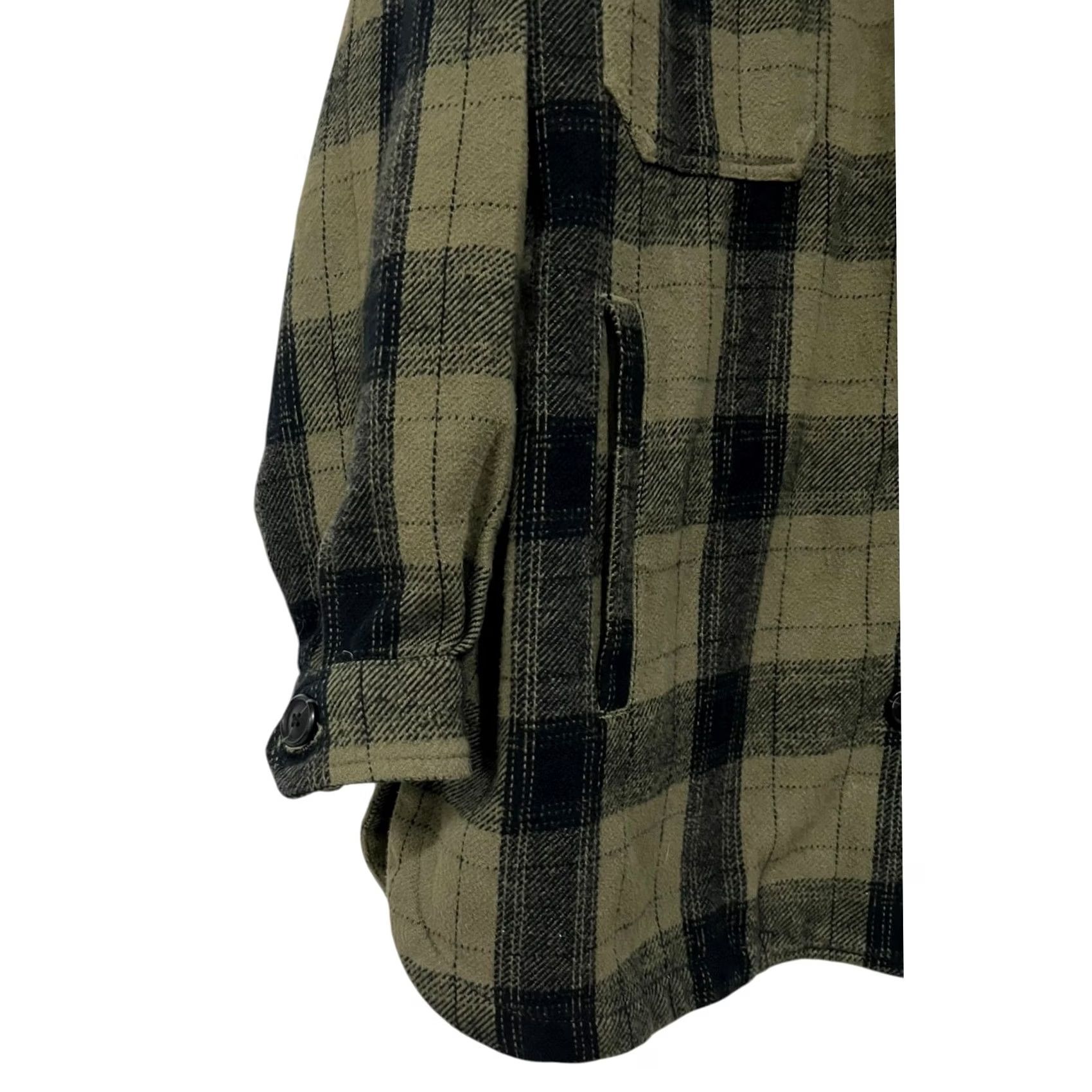 Lucky Brand Lucky Brand Jacket Womens Large Green Black Plaid Cotton Button Front Shacket Size L / US 10 / IT 46 - 4 Thumbnail