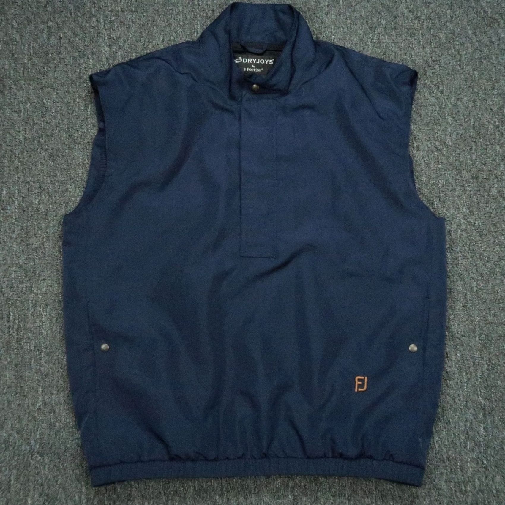 Footjoy FootJoy Vest Mens L Blue DryJoys Golf Quarter Zip Pockets Windbreaker Size US L / EU 52-54 / 3 - 2 Thumbnail