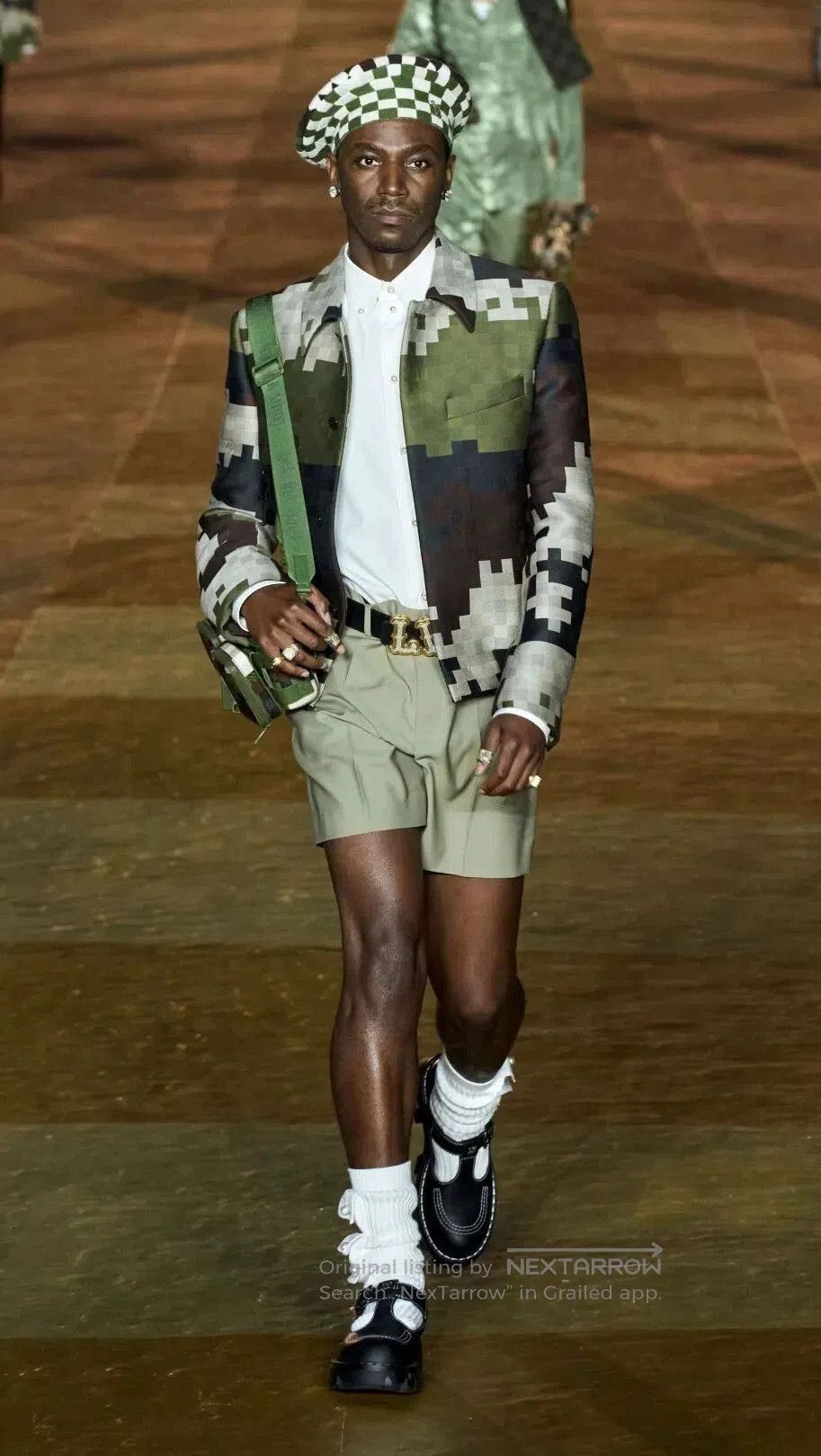 Louis Vuitton Green Pixel Pattern Light Jacket Size L. Size US L / EU 52-54 / 3 - 7 Thumbnail