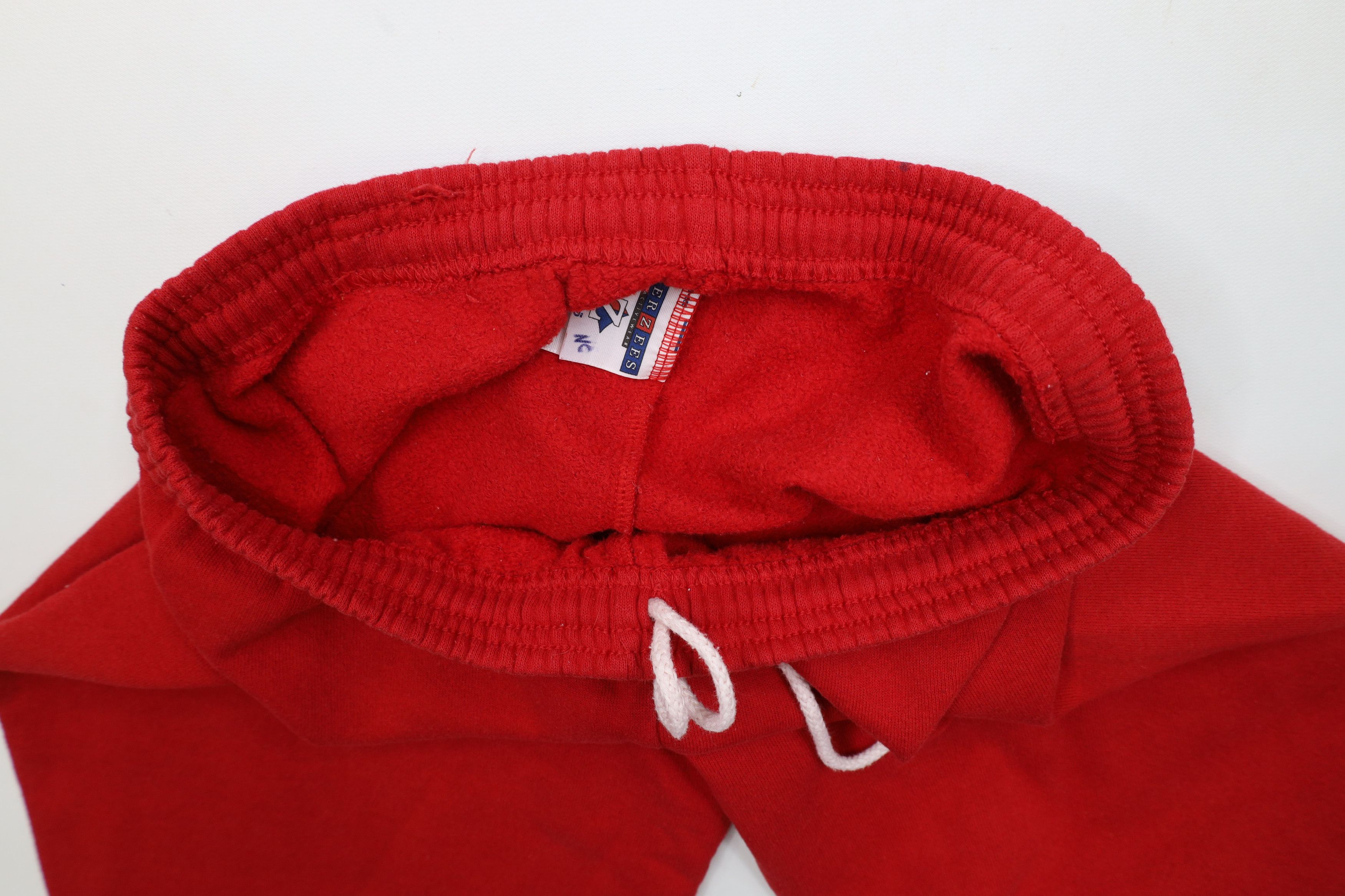 Vintage Vintage 90s Streetwear Blank Sweatpants Pants Red USA Size US 34 / EU 50 - 10 Thumbnail