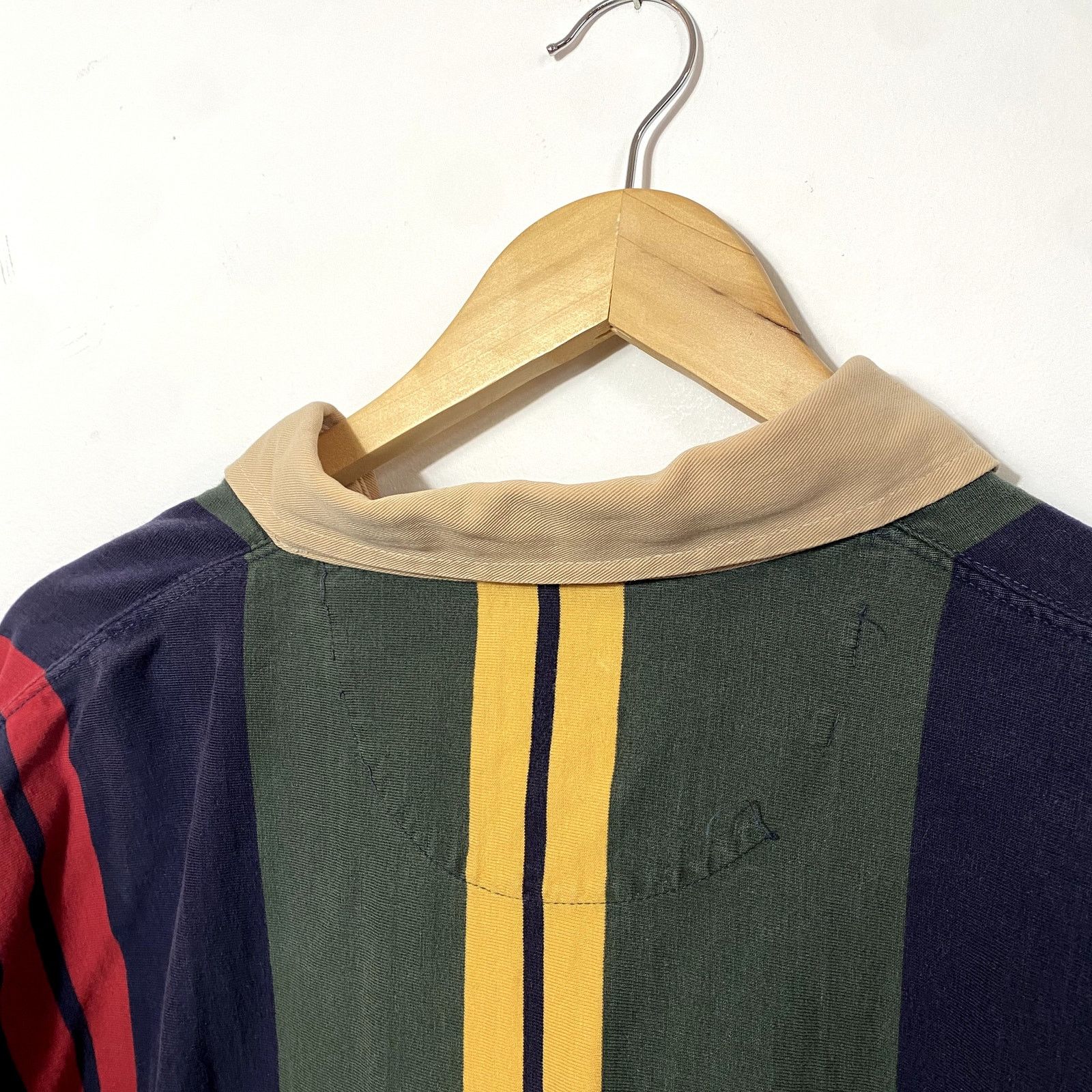 Chaps × Chaps Ralph Lauren × Vintage Vintage 90s Chaps Ralph Lauren Striped Long Sleeve Polo Size US L / EU 52-54 / 3 - 6 Thumbnail