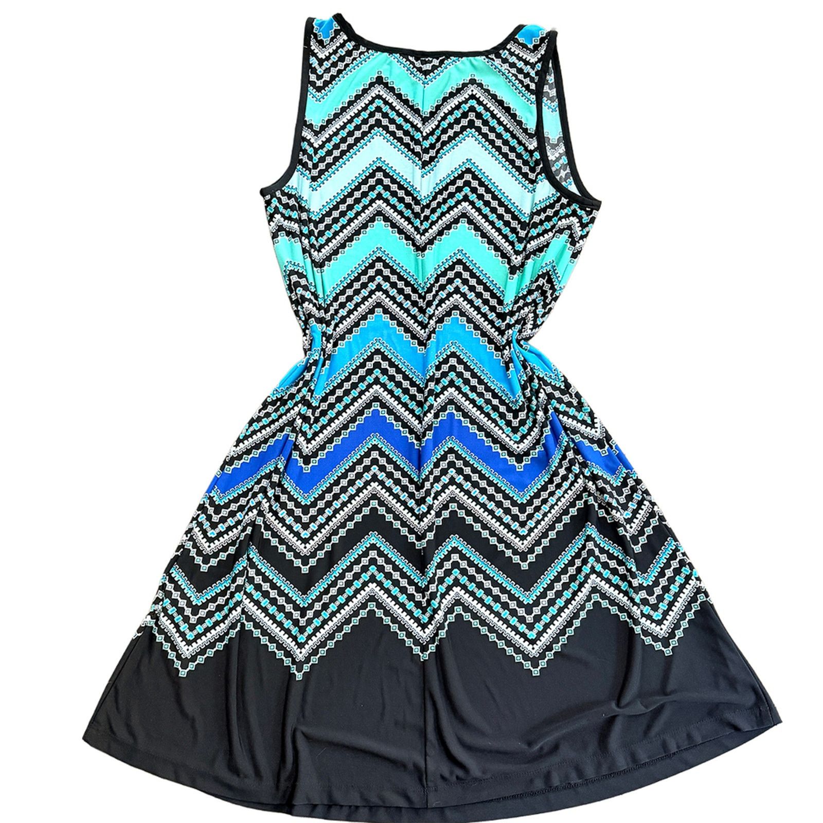 Other RN Studio Chevron sleeveless dress shift pullover summer Size M / US 6-8 / IT 42-44 - 2 Thumbnail