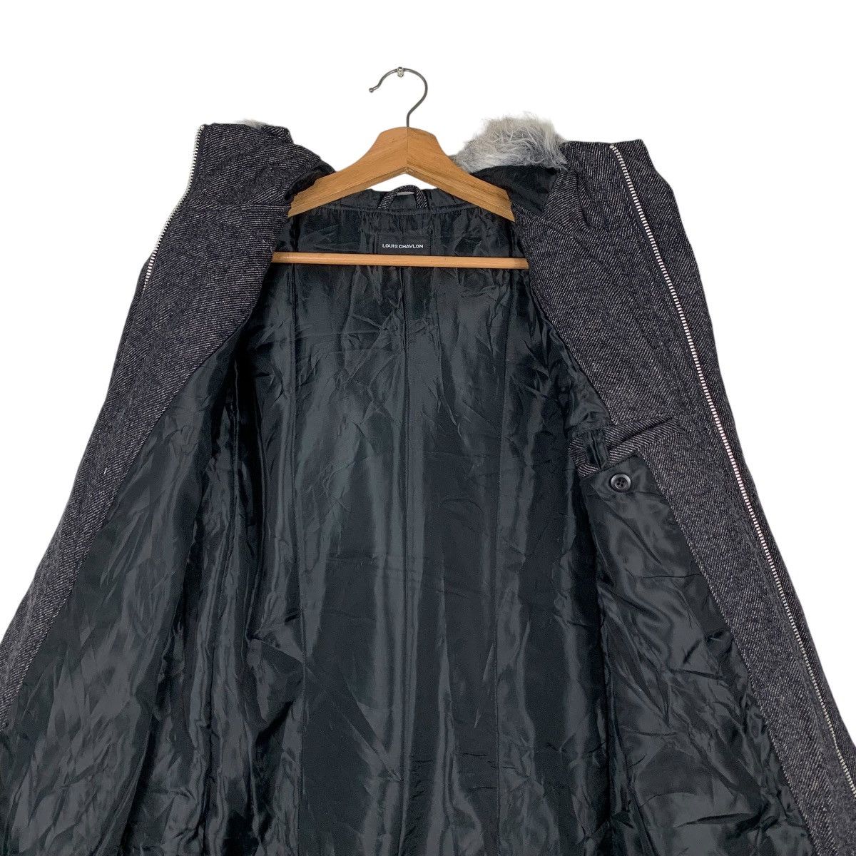 Japanese Brand LOUIS CHAVLON Fur Hoodie Denim Jacket #1393-C63 Size US L / EU 52-54 / 3 - 13 Thumbnail