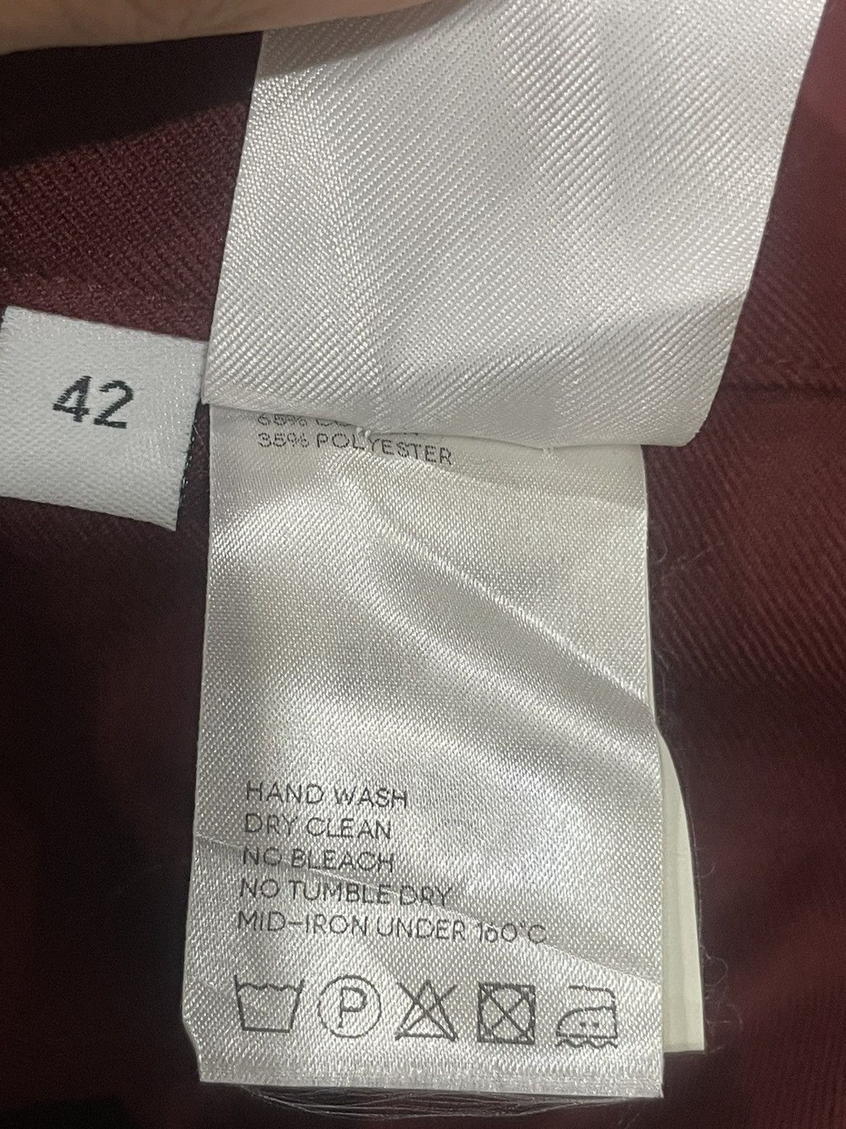 Other Chin Mens Maroon Chino Pants Size US 42 / EU 58 - 6 Thumbnail