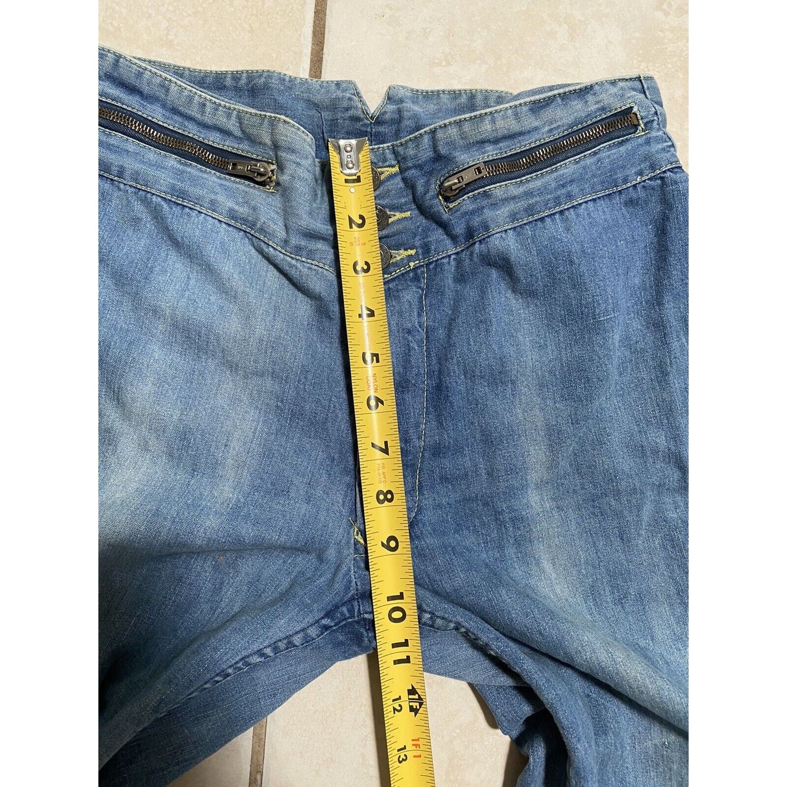 Faded Glory VTG 70s Faded Glory Appendagez Denim Jeans Bell Bottoms Size 29" - 13 Thumbnail