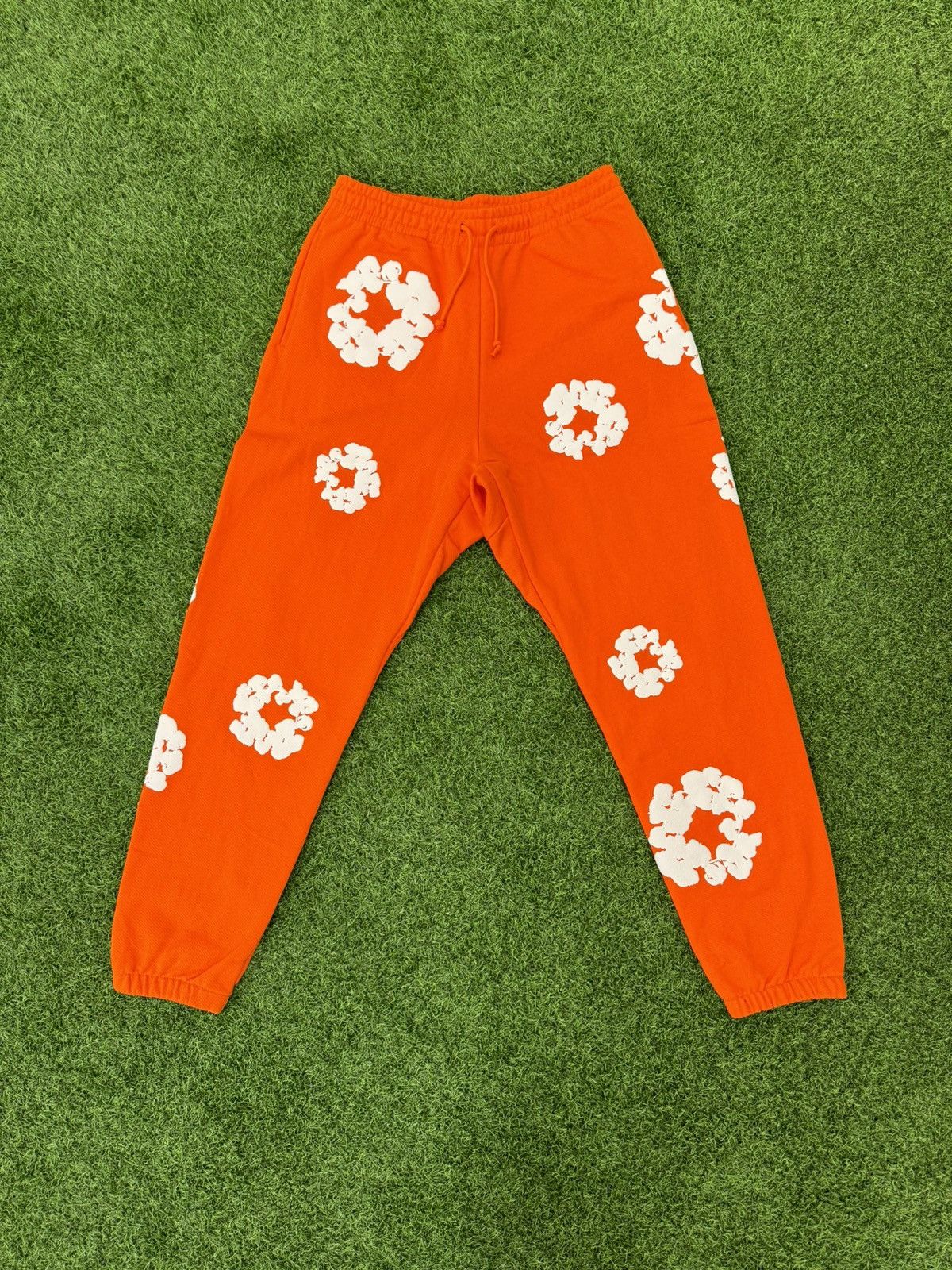 Image of Orange Denim Tears “The Cotton Wreath” Sweatpants, Men's (Size 38)