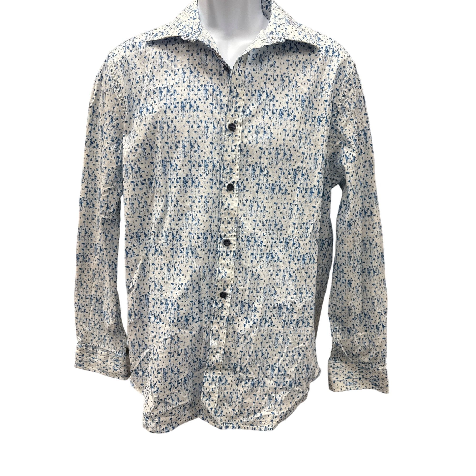 Robert Graham Robert Graham Men's Light Blue Geometric Long Sleeve XL butt Size US XL / EU 56 / 4 - 2 Thumbnail