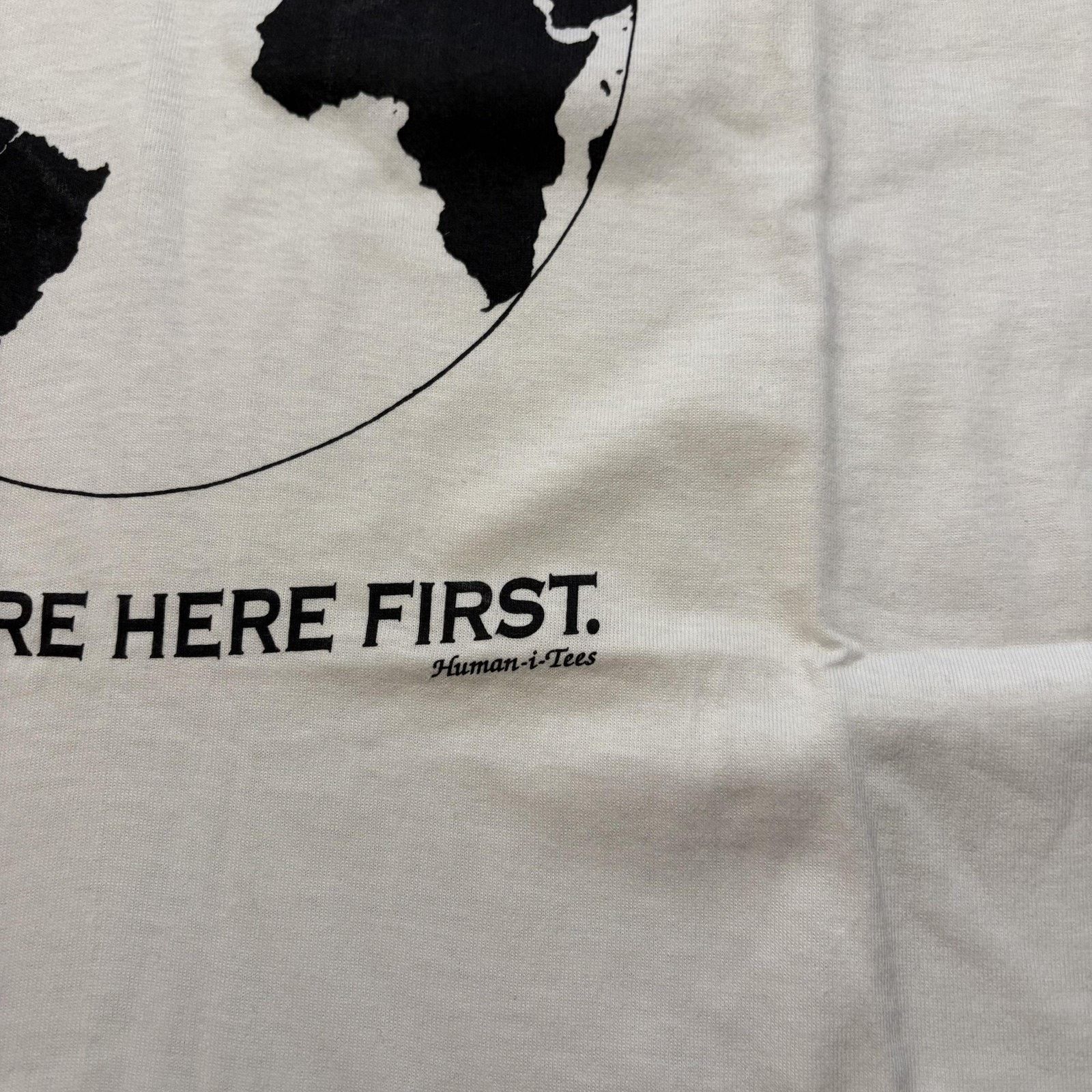 Vtg Fruit Of The Loom They Were Here First Shirt XL Animals