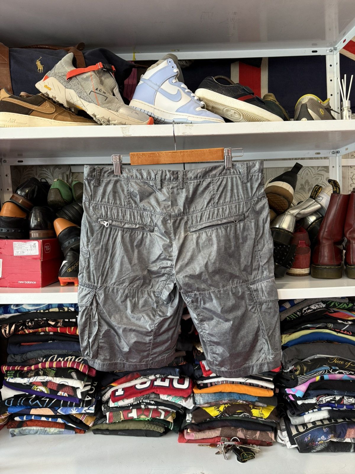 Vintage David Mayer Noman Nylon Metal cargo Shorts Stone Island Styl Size US 32 / EU 48 - 25 Thumbnail