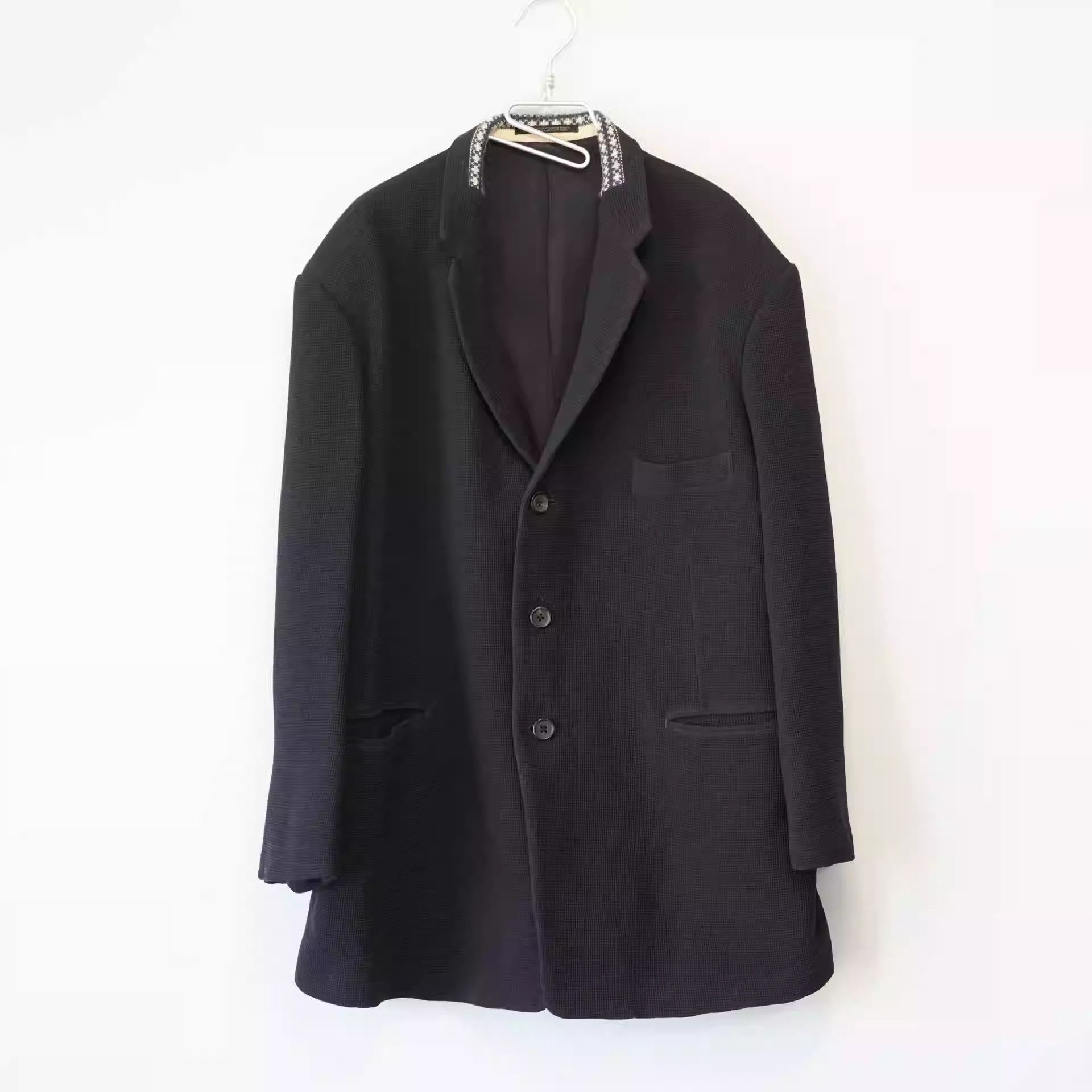 Yohji Yamamoto 95AW Neckline Patchwork Knit Jacket Outerwear