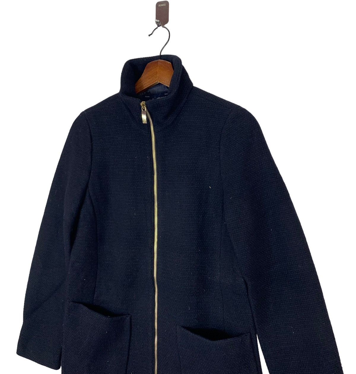 Armani × Armani Collezioni × Giorgio Armani VINTAGE ARMANI JEANS LONG COAT JACKET WOMEN Size XS / US 0-2 / IT 36-38 - 3 Thumbnail