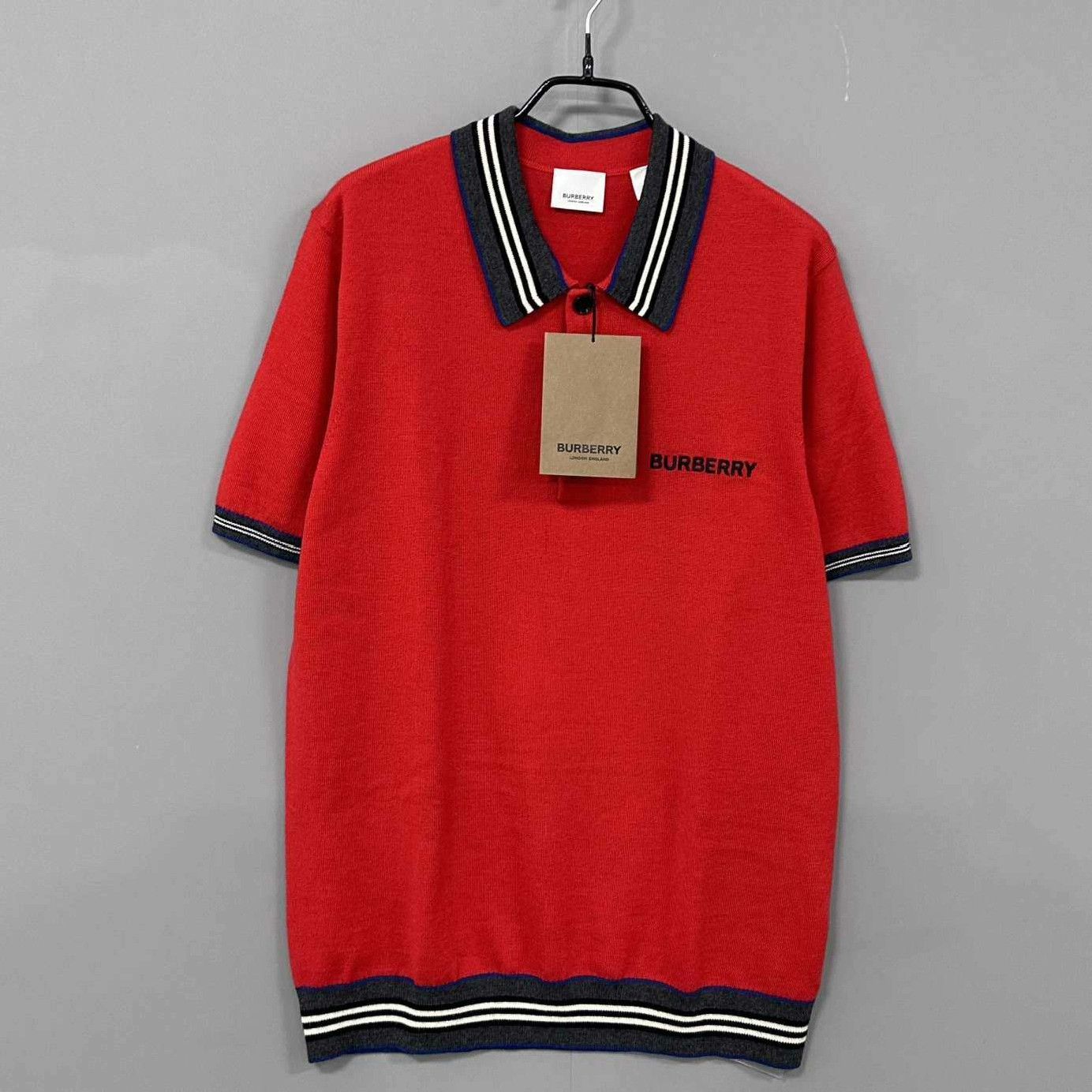 Burberry Burberry Retro Embroidered Red Polo m Men Size US M / EU 48-50 / 2 - 1 Thumbnail