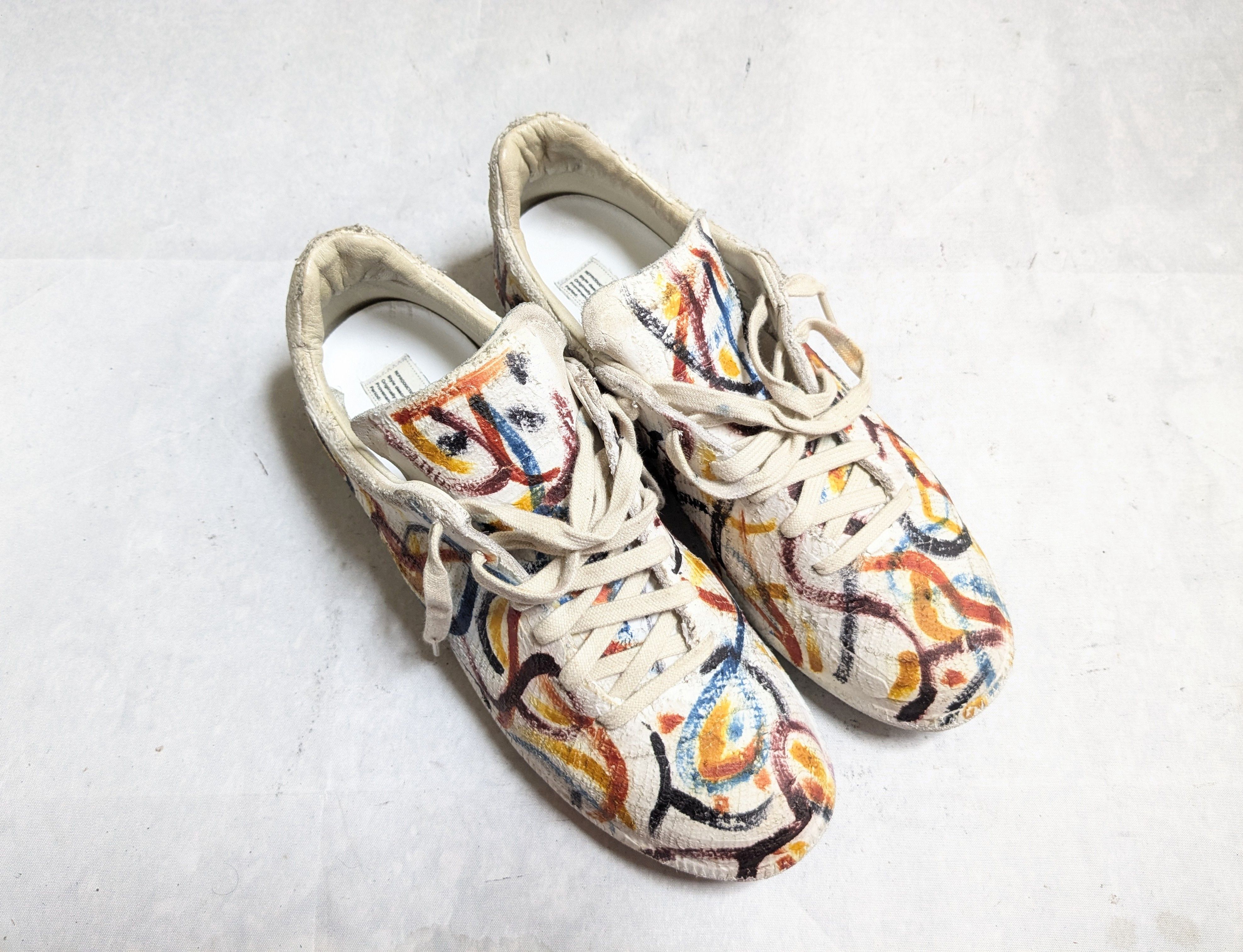 Maison Margiela Maison Margiela GAT Replica Paint Splatter White 10 43 Lows Size US 10 / EU 43 - 4 Thumbnail
