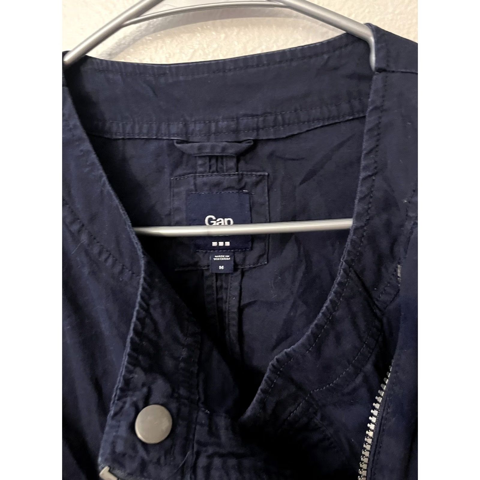 Gap Gap Jacket Women's Medium Navy Blue Moto Blend Zipper Front Size M / US 6-8 / IT 42-44 - 3 Thumbnail