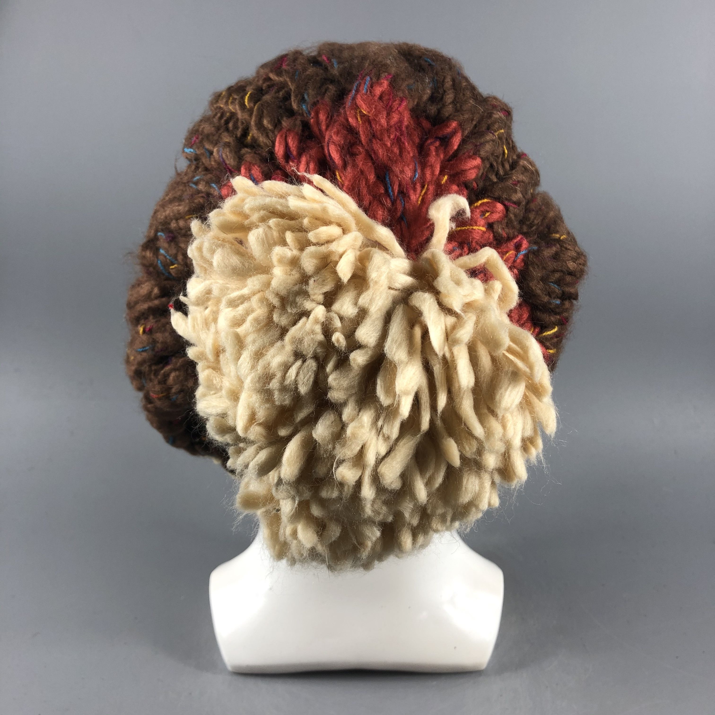 Vintage Crachet By Gabin Handmade Beanie Snow Hat Snow Cap -D095 Size ONE SIZE - 2 Thumbnail