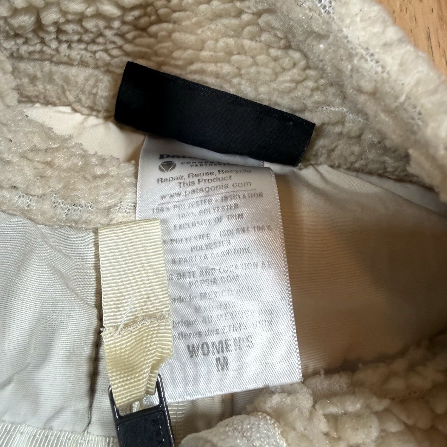 Patagonia VINTAGE Patagonia Jacket Womens Medium Beige Fleece Full Zip Retro X Deep Pile Sherpa Size M / US 6-8 / IT 42-44 - 5 Thumbnail