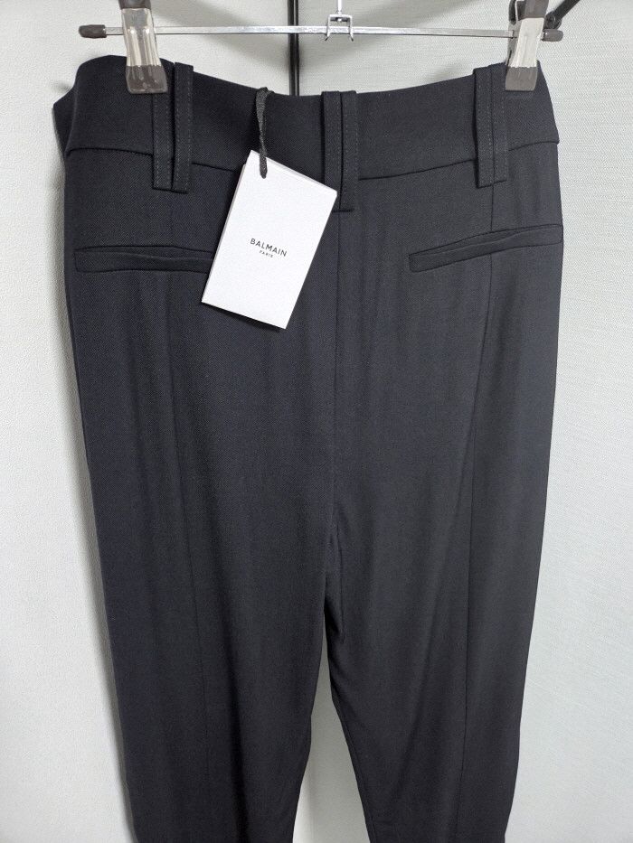Balmain BALMAIN NAVY BLUE TAPERED LEG TROUSERS Size 28" / US 6 / IT 42 - 8 Thumbnail