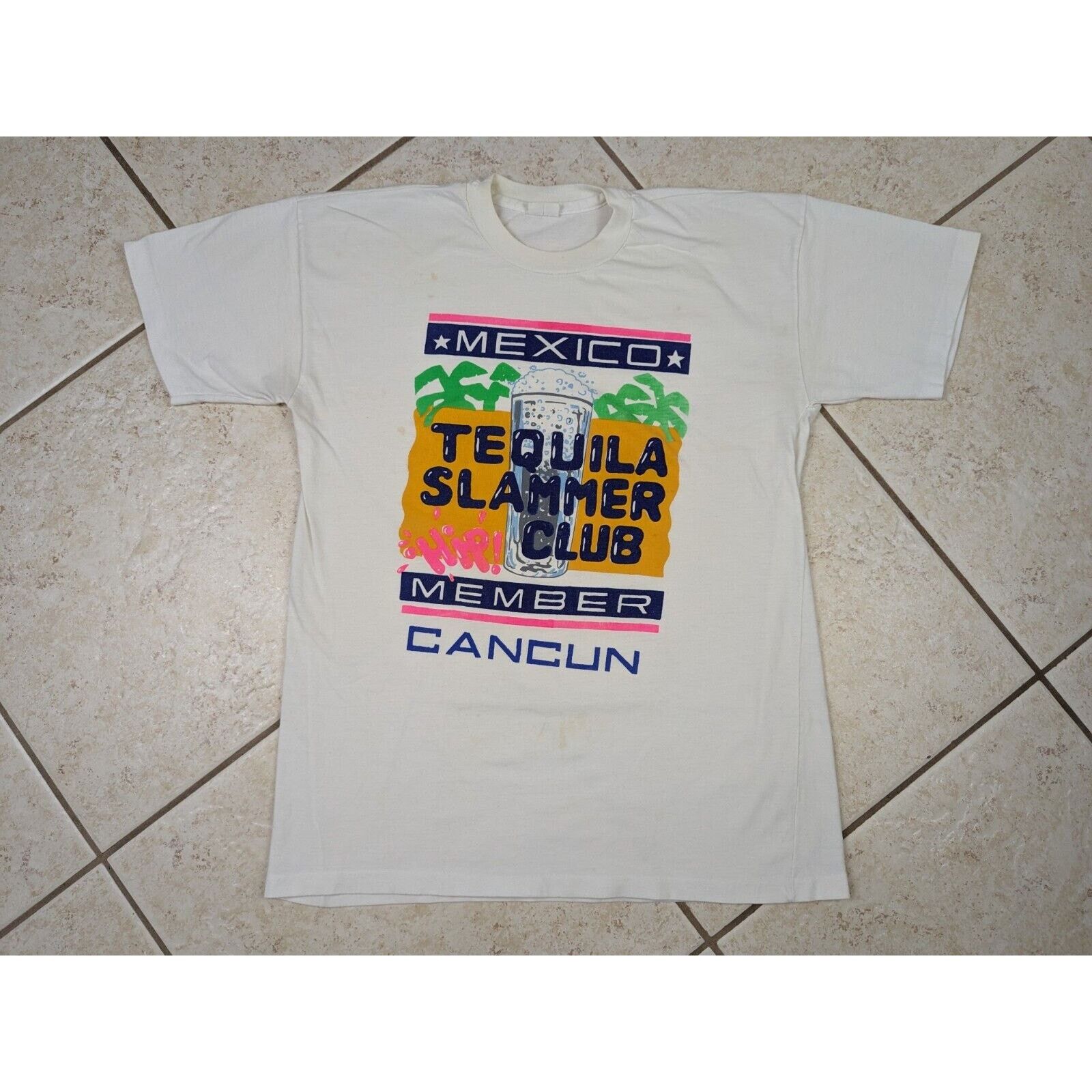 Other Vtg Cancun Tequila Slammer Club Member Shirt Vacation Drink Size US M / EU 48-50 / 2 - 1 Thumbnail