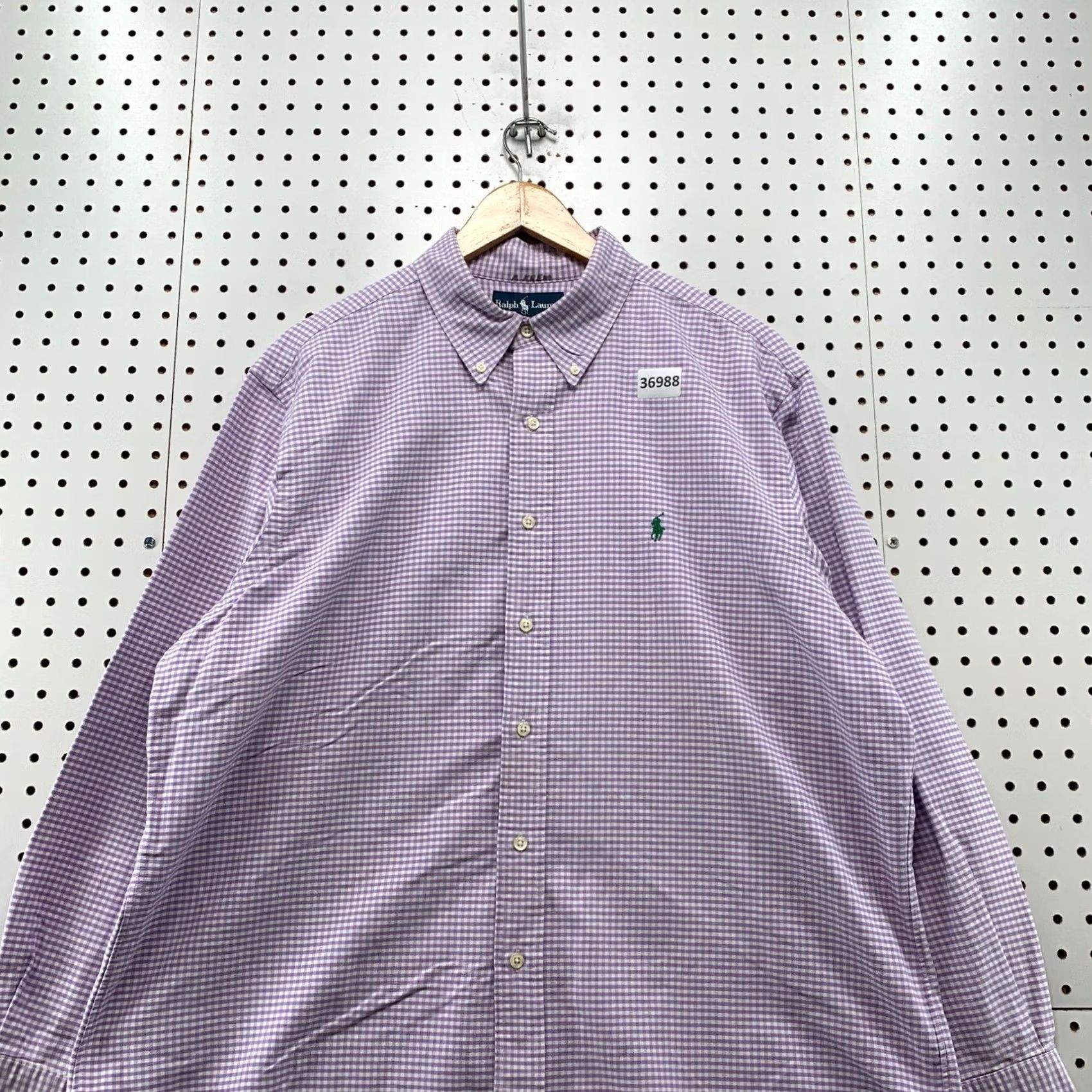 Ralph Lauren Ralph Lauren Purple Check Button Down Shirt Mens 17.5 34/35 Long Sleeve Size US XXL / EU 58 / 5 - 2 Thumbnail