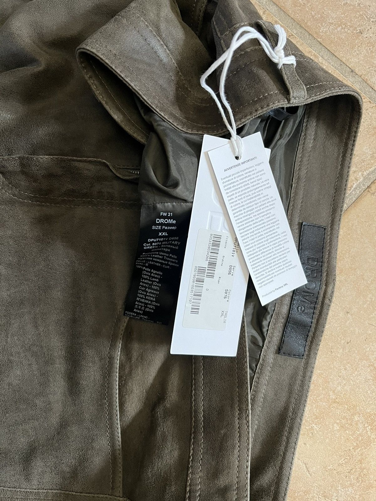 Drome real leather trousers, Italian size XXL Size US 40 / EU 56 - 5 Thumbnail