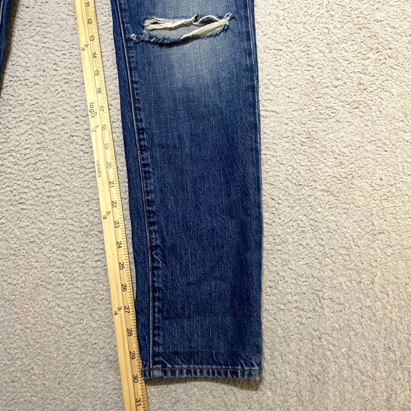J Brand J Brand Jeans Womens 26 Blue Denim Jake Slim Boyfriend Distressed Medium Wash Size 26" / US 2 / IT 38 - 6 Thumbnail