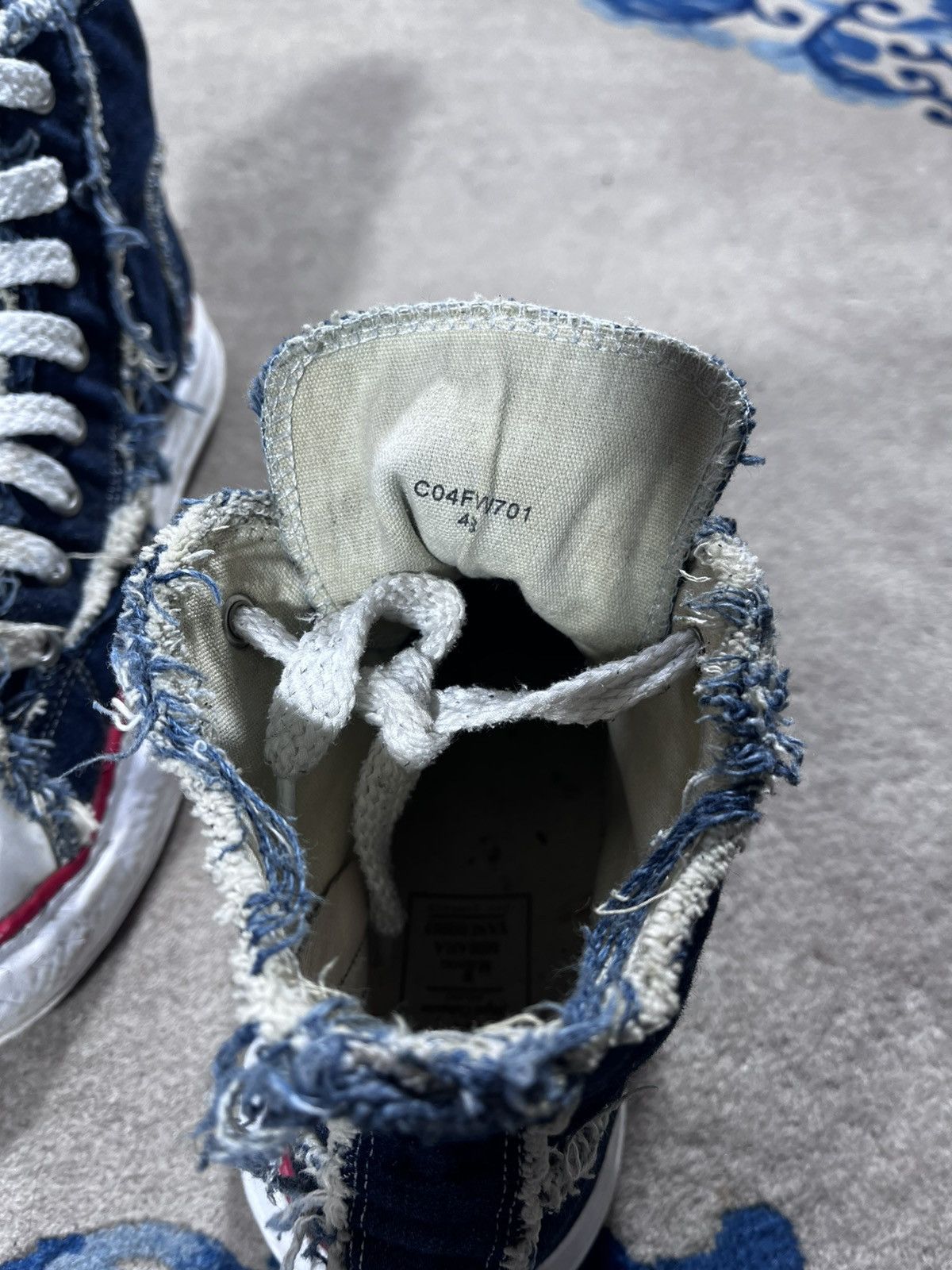 Maison MIHARA YASUHIRO × Nigel Cabourn Nigel Cabourne x Mihara Yasuhiro Hi Top Hank Denim Sneaker Size US 10 / EU 43 - 5 Thumbnail
