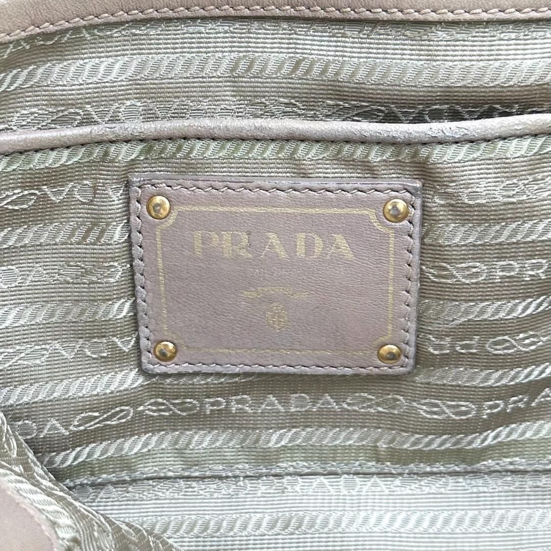 Prada Prada - Shoulder Bag Quilted Brown Leather Handbag Shoulder Size ONE SIZE - 12 Thumbnail