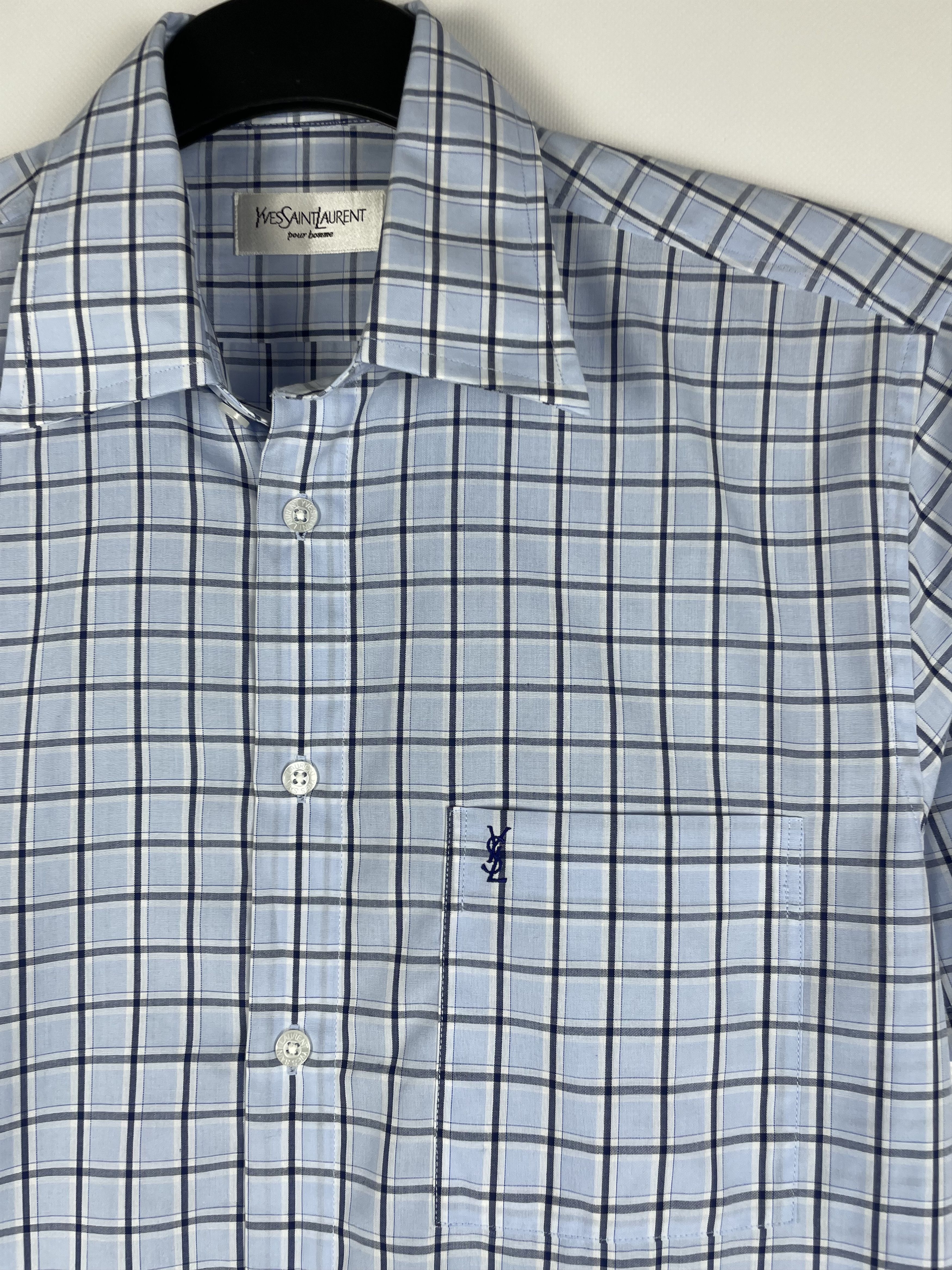 Vintage Vintage Yves Saint Laurent Ysl Pour Homme Shirt Size US M / EU 48-50 / 2 - 4 Thumbnail