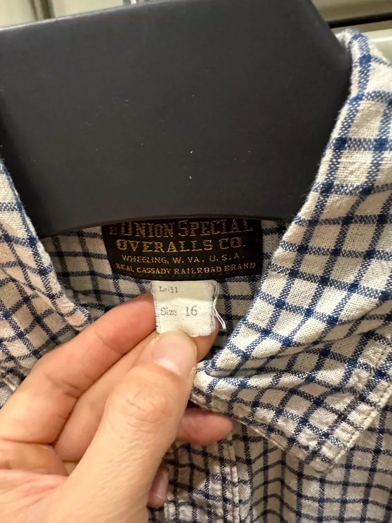 Freewheelers Freewheelers size 16 Men's cotton linen workwear long-slee Size US L / EU 52-54 / 3 - 2 Thumbnail