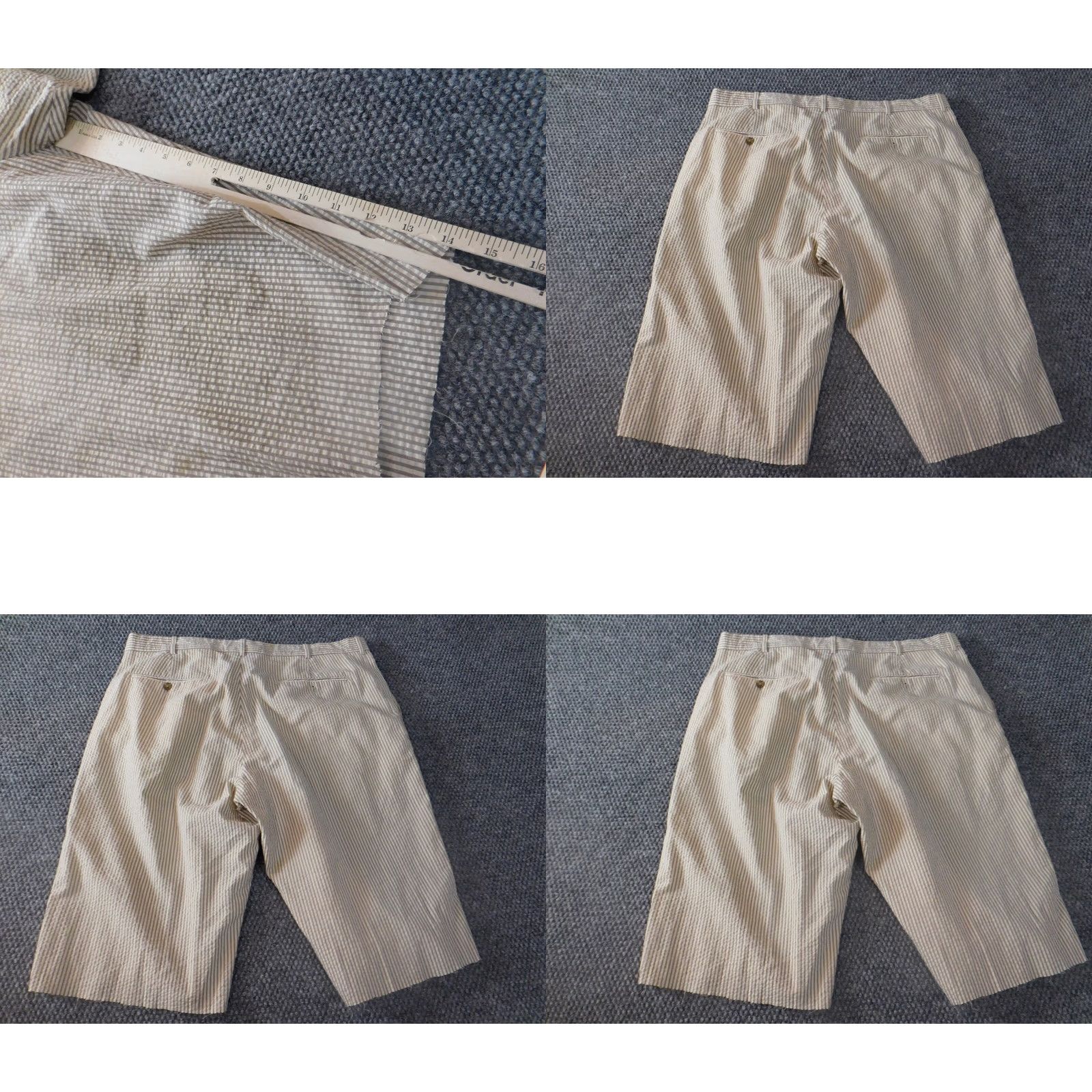 J.Crew J.CREW Mens Shorts 36 beige plaid chino casual classic box Chino Beach Mens 36 Beige Plaid Cotton Flat Front 7in Inseam Size US 36 / EU 52 - 8 Thumbnail