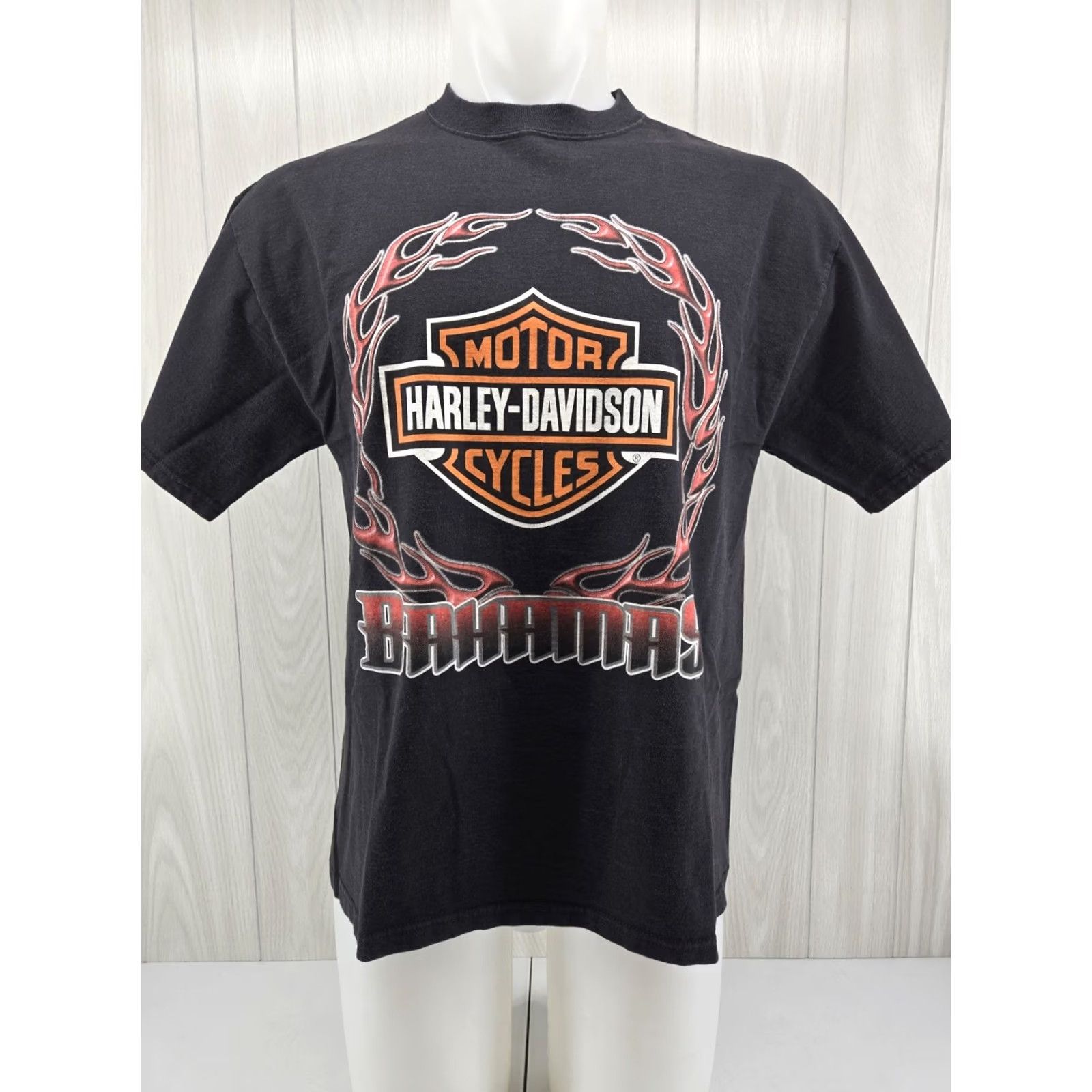 Harley Davidson Harley-Davidson Shirt Mens L Black Distressed Bahamas DBL Sided Graphic Print Large Shirt 2 Sided Cotton Short Sleeve Size US L / EU 52-54 / 3 - 2 Thumbnail